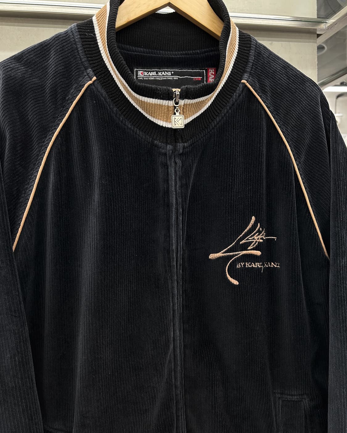 칼 카니 00s 코듀로이 트랙탑 집업 블랙 상품이미지3