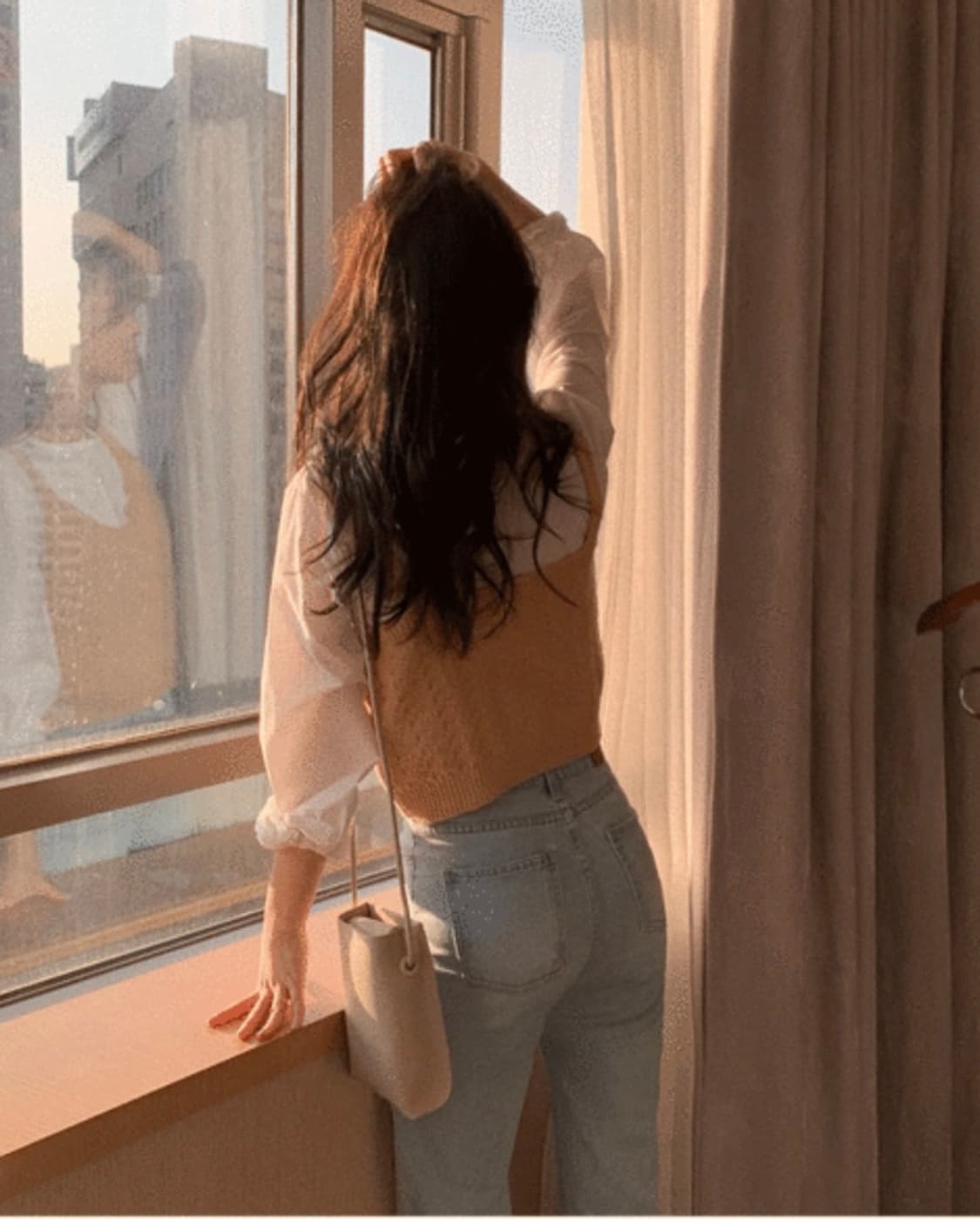 (미개봉, 새상품) 슬로우앤드 모리스 니트 뷔스티에 - 소프트 베이지 색 상품이미지2