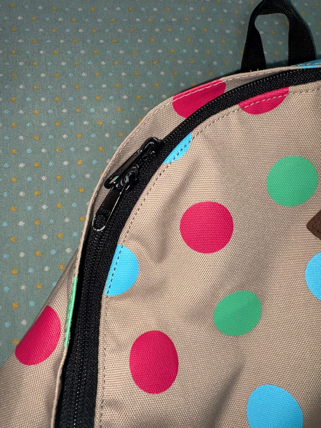 베이지 도트 백팩 상품이미지5