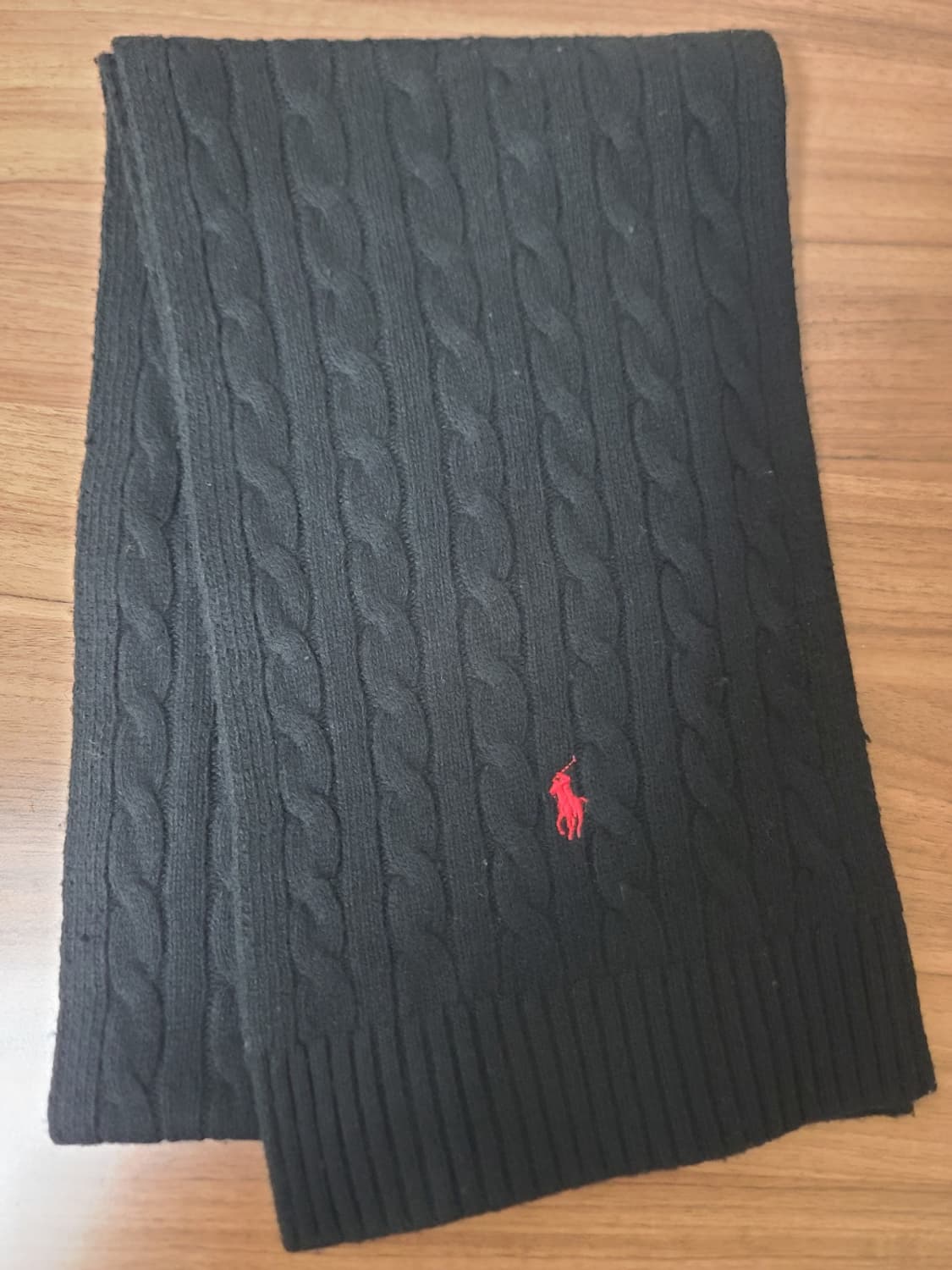 [OS] 폴로 랄프로렌 케이블 머플러 블랙  상품이미지3