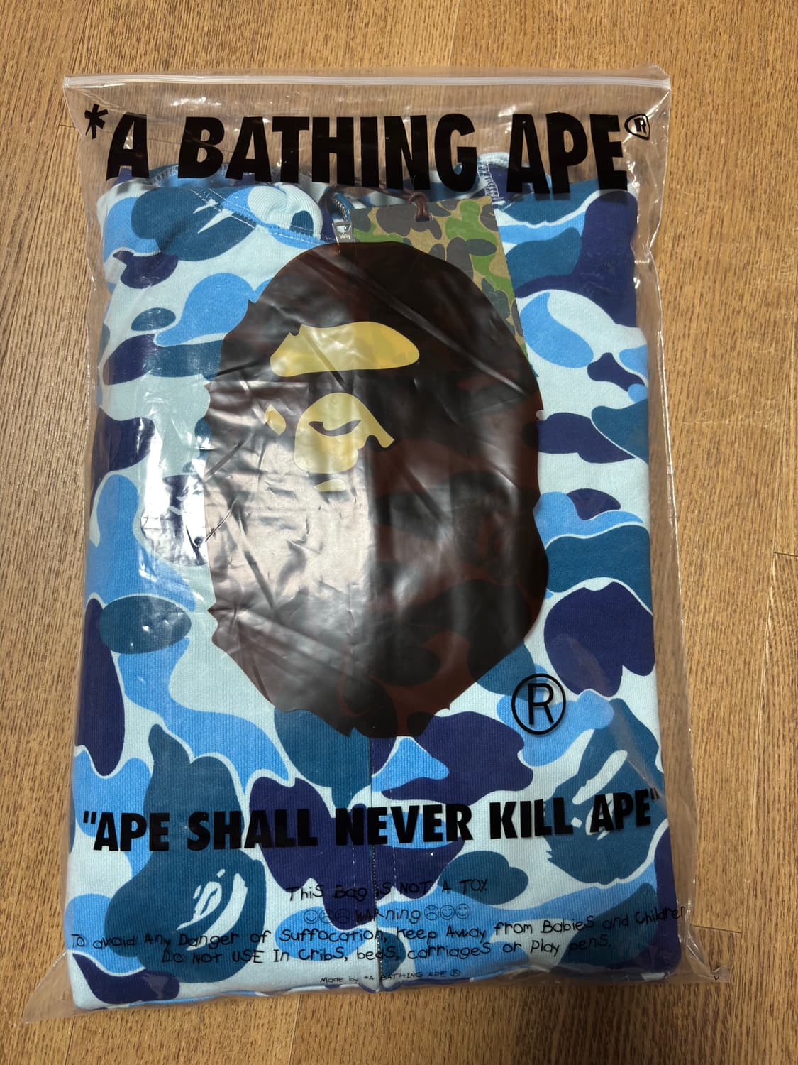 베이프 ABC 카모 세컨드 에이프 풀 집 후드 블루 상품이미지2