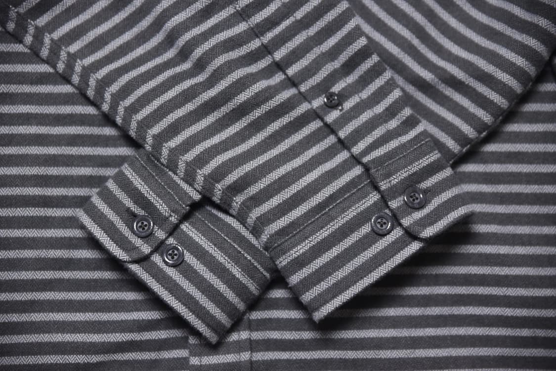 코오롱스포츠 남성 셔츠 105 그레이 스트라이프 캐주얼 상태좋음 상품이미지3