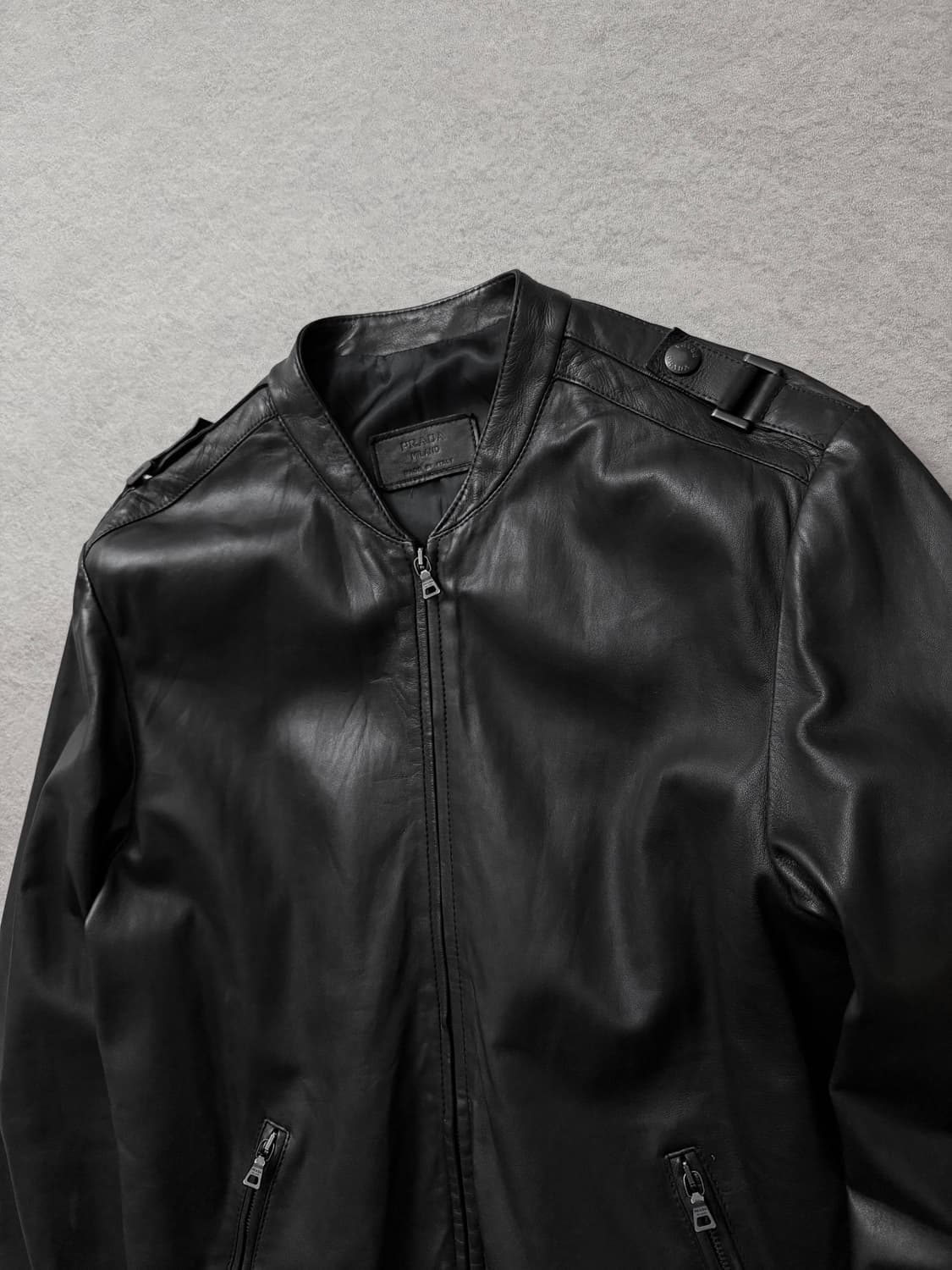 프라다 07AW 에폴렛 레더 블루종 자켓 상품이미지4