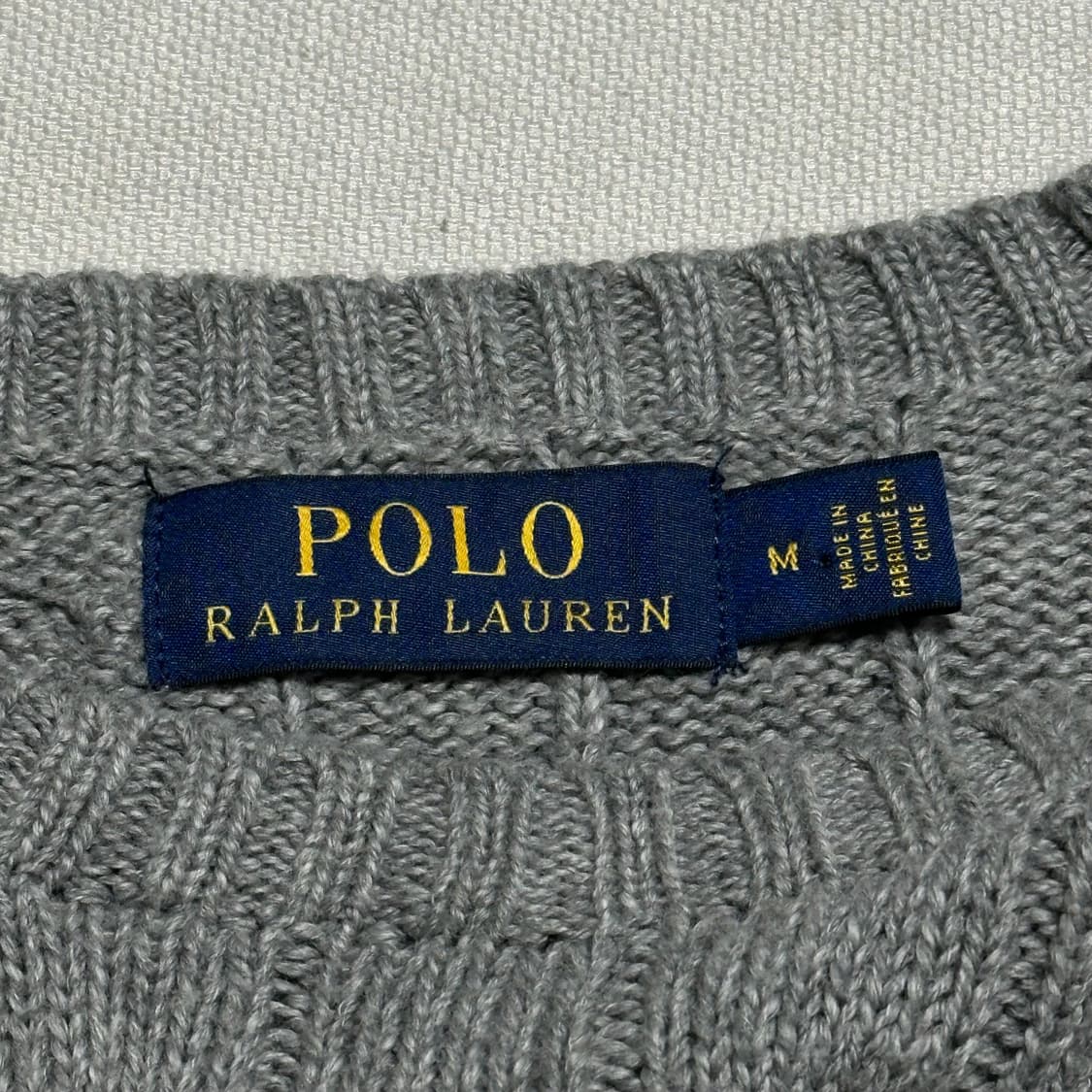 M 폴로랄프로렌 그레이 케이블 니트 상품이미지4