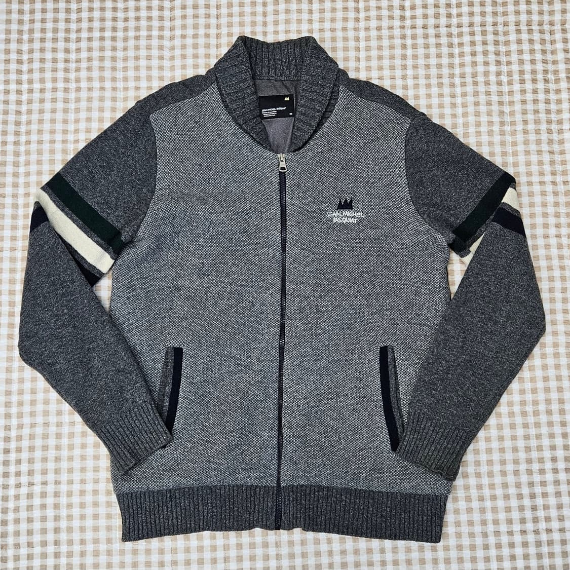 장미쉘바스키아 방풍 울 집업 가디건 남자100 상품이미지1