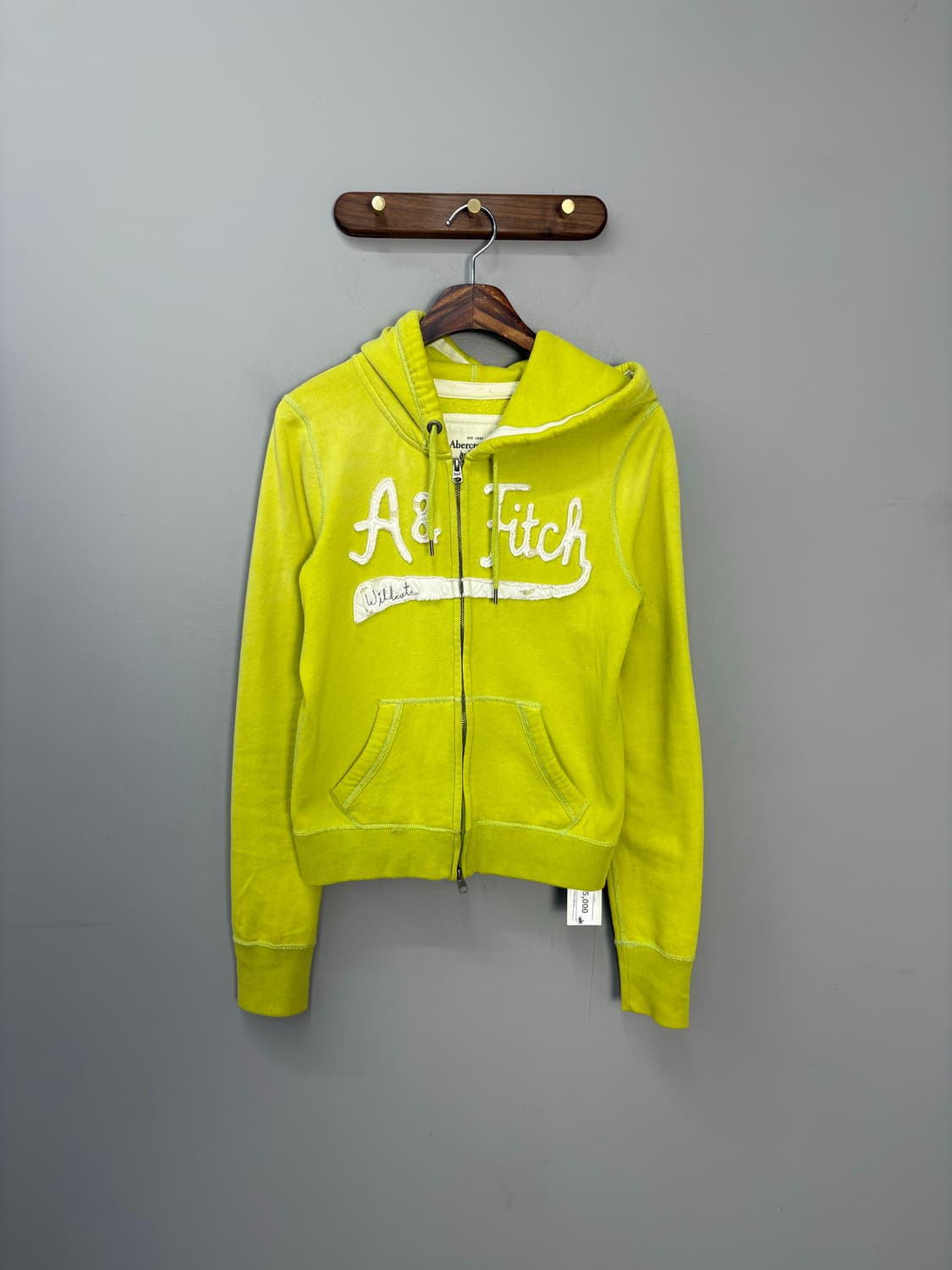 아베크롬비 y2k 라임 그린 후드집업 A2891 상품이미지2