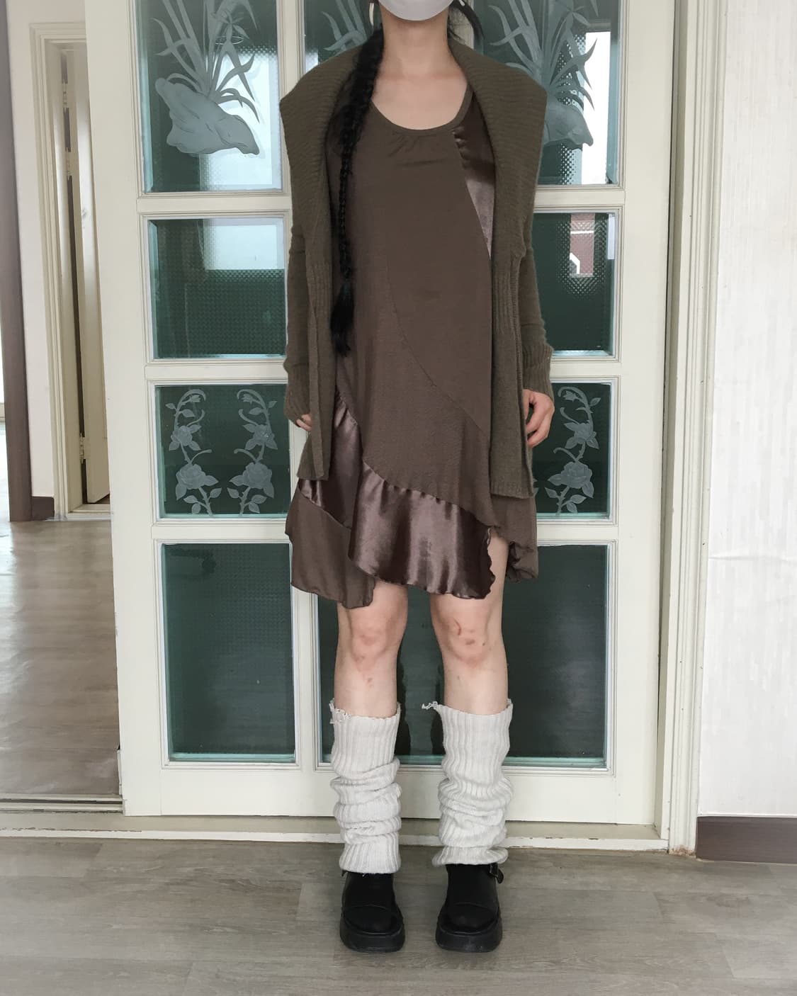 Collar point knit open cardigan 상품이미지4