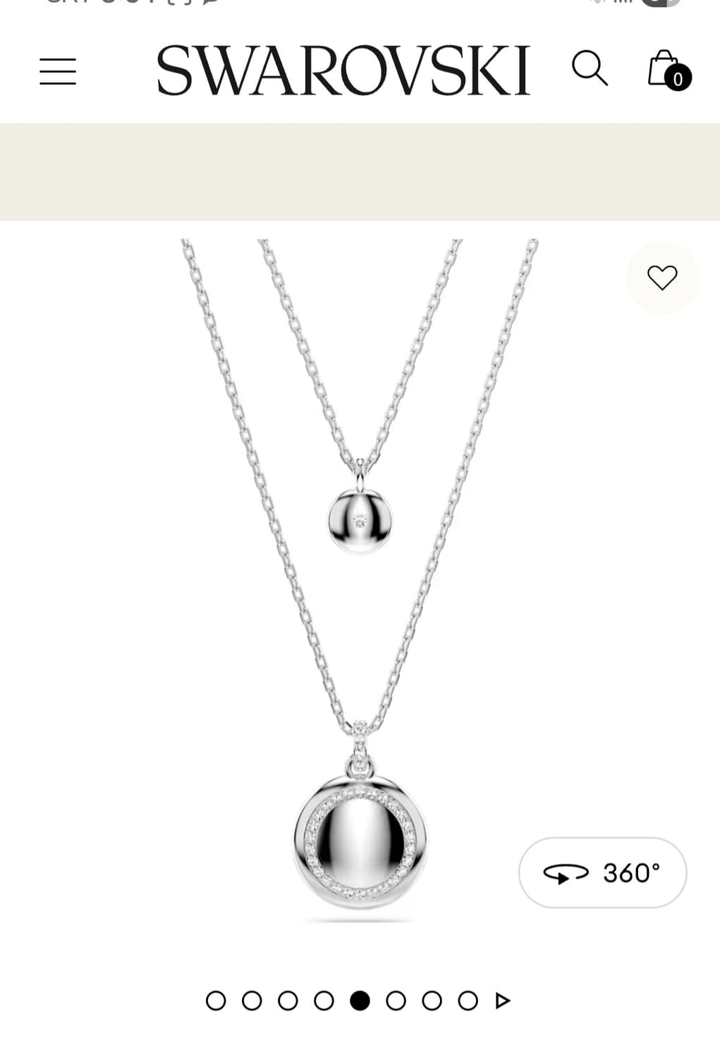 새제품)스와로브스키 양면 레이어드 멀티 목걸이 정품 상품이미지1