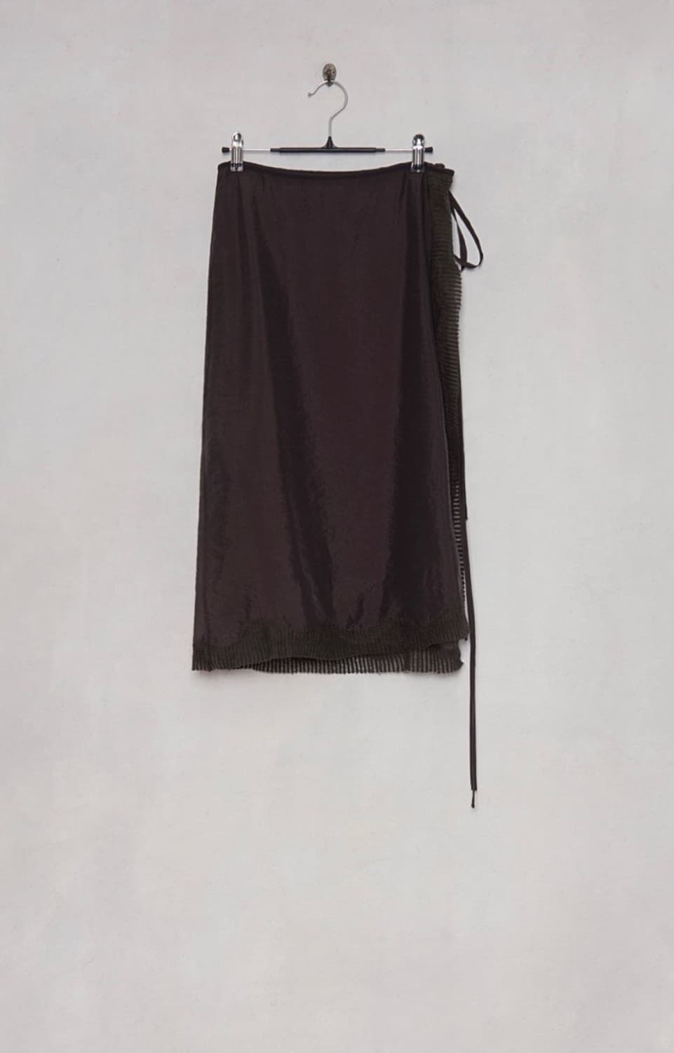 더일마 실크 로사 프린지 오버레이 스커트 상품이미지1