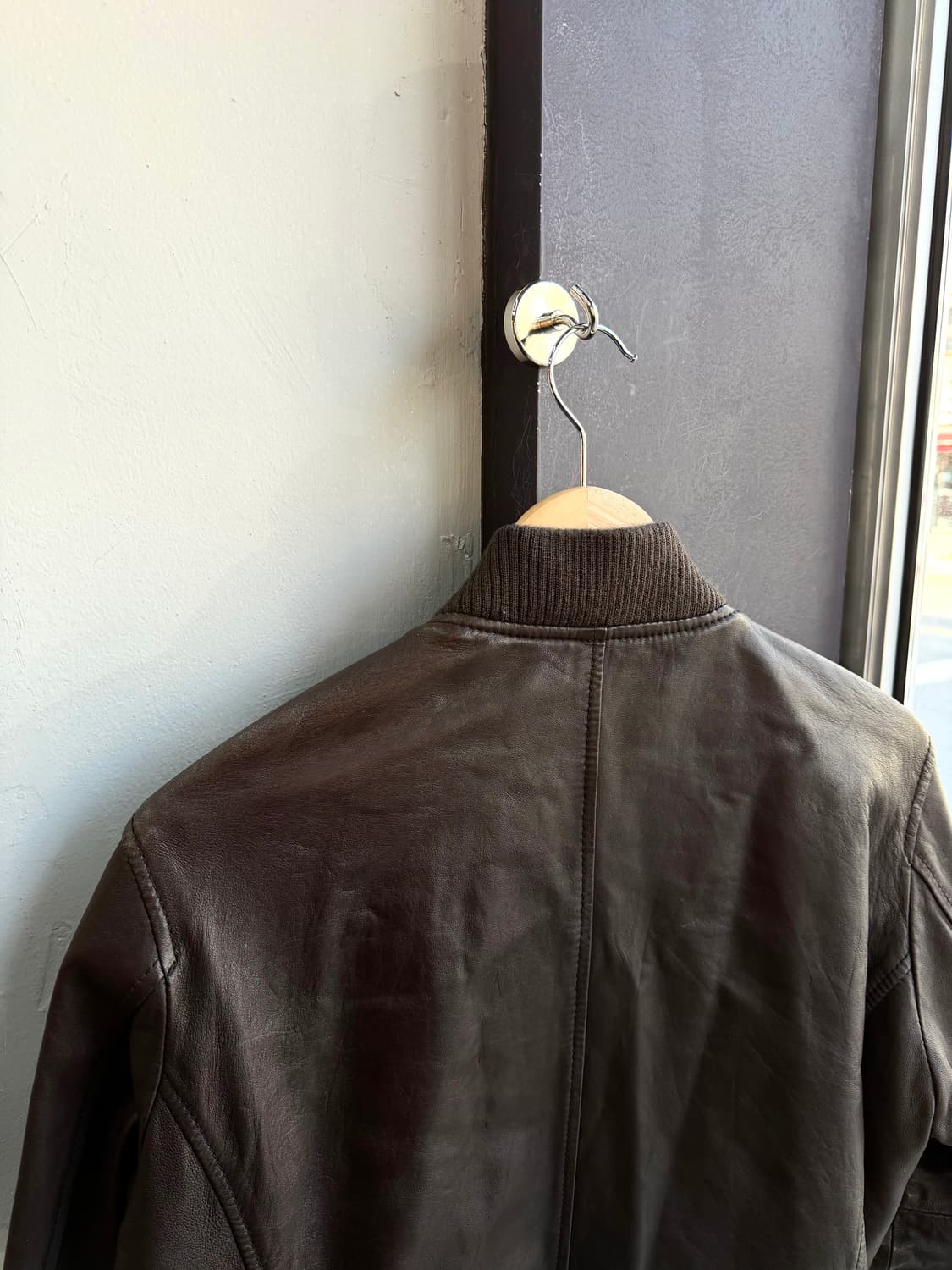 L/ 아비렉스 MA-1 레더 자켓 상품이미지7