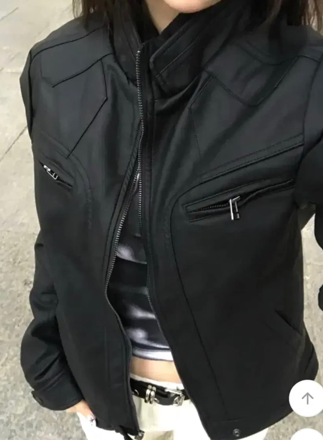 빈티지 레더자켓 블랙 상품이미지2