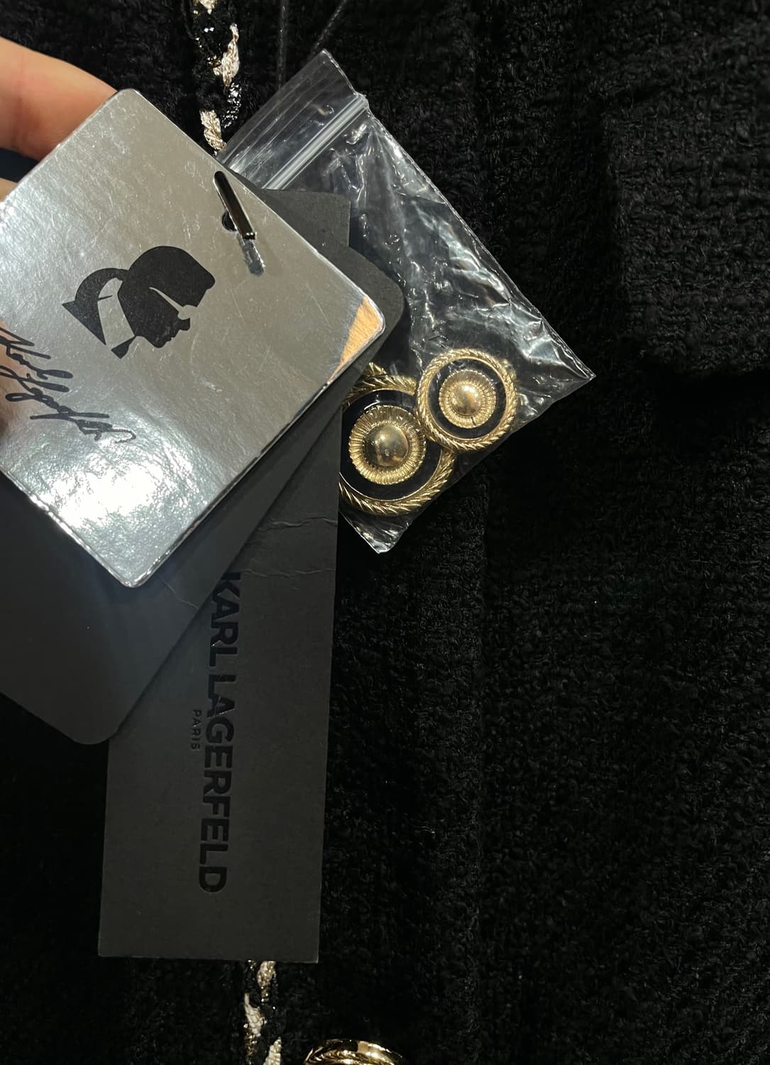 칼라거펠트 트위드 롱코트 새상품:) 하객룩오피스룩데이트룩 상품이미지4