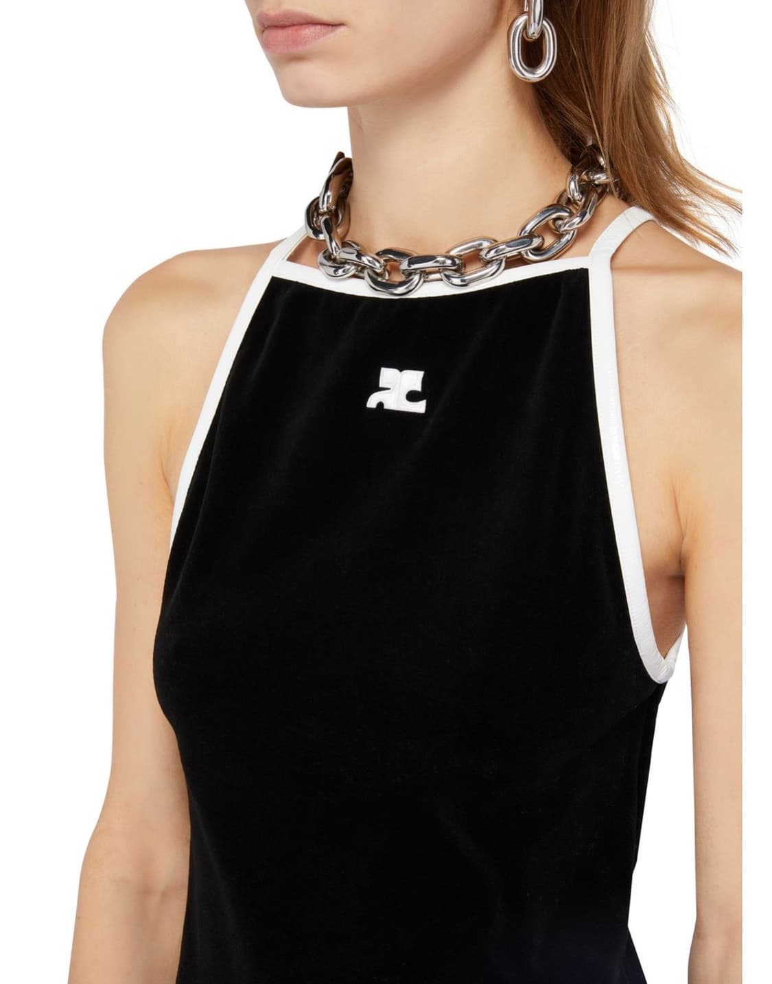 꾸레쥬 콘트라스트 벨벳원피스 0 새상품 courreges velour 상품이미지2