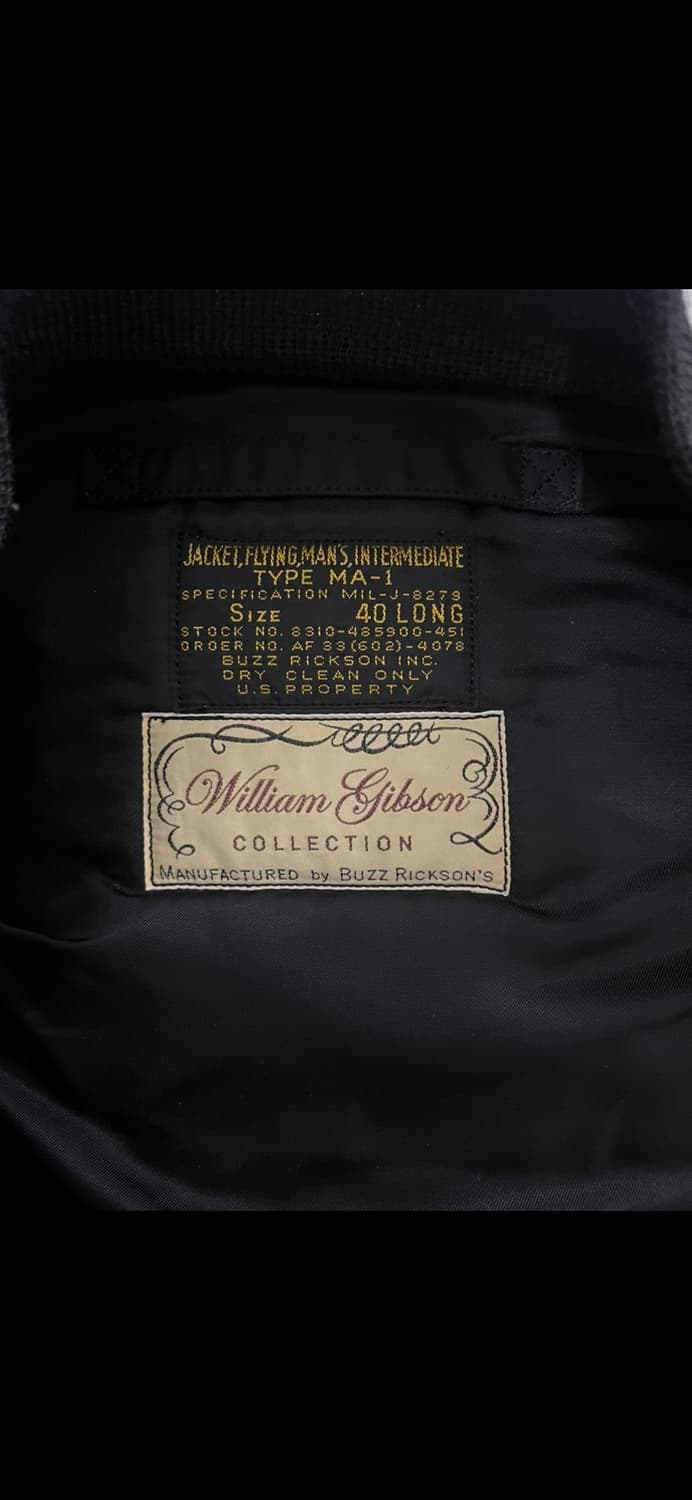 버즈릭슨 ma1 윌리엄깁슨 40 long 상품이미지5