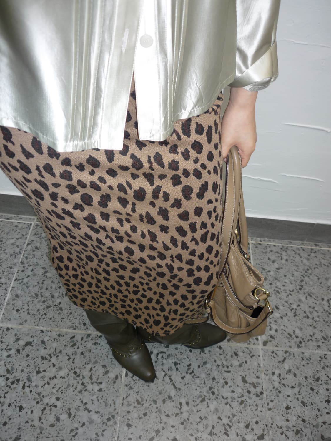 leopard long banding skirt 상품이미지1