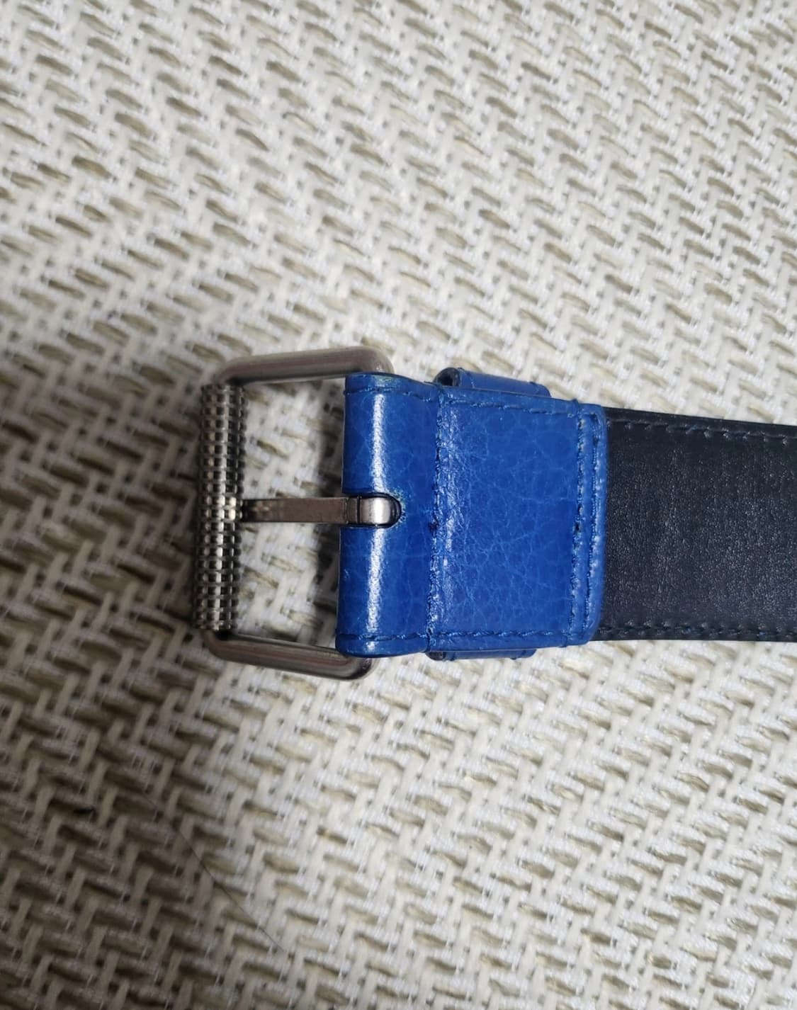 발렌시아가 스퀘어 레더 벨트 블루  상품이미지3