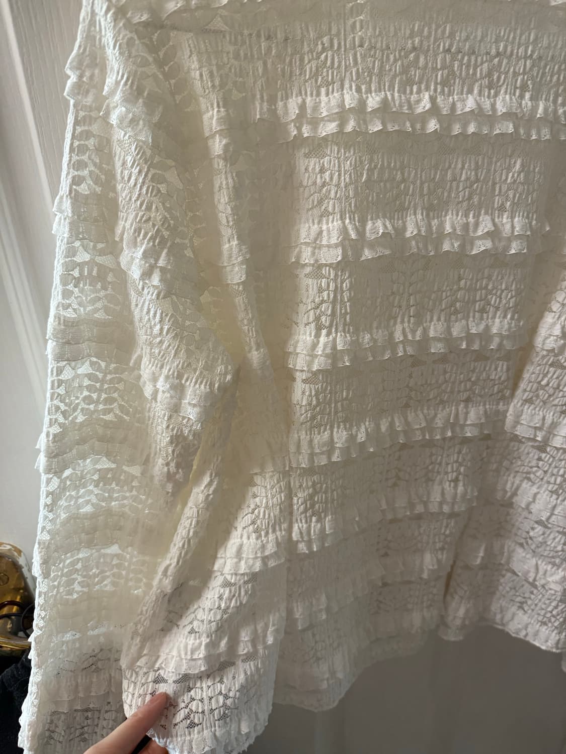 레이스 프릴 셔링 가디건 프리사이즈  상품이미지4