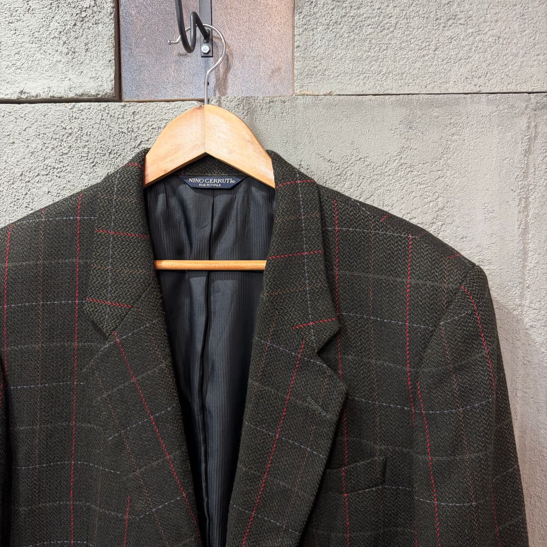 90s Nino Cerruti 체크 블레이저 자켓 (M) 상품이미지2