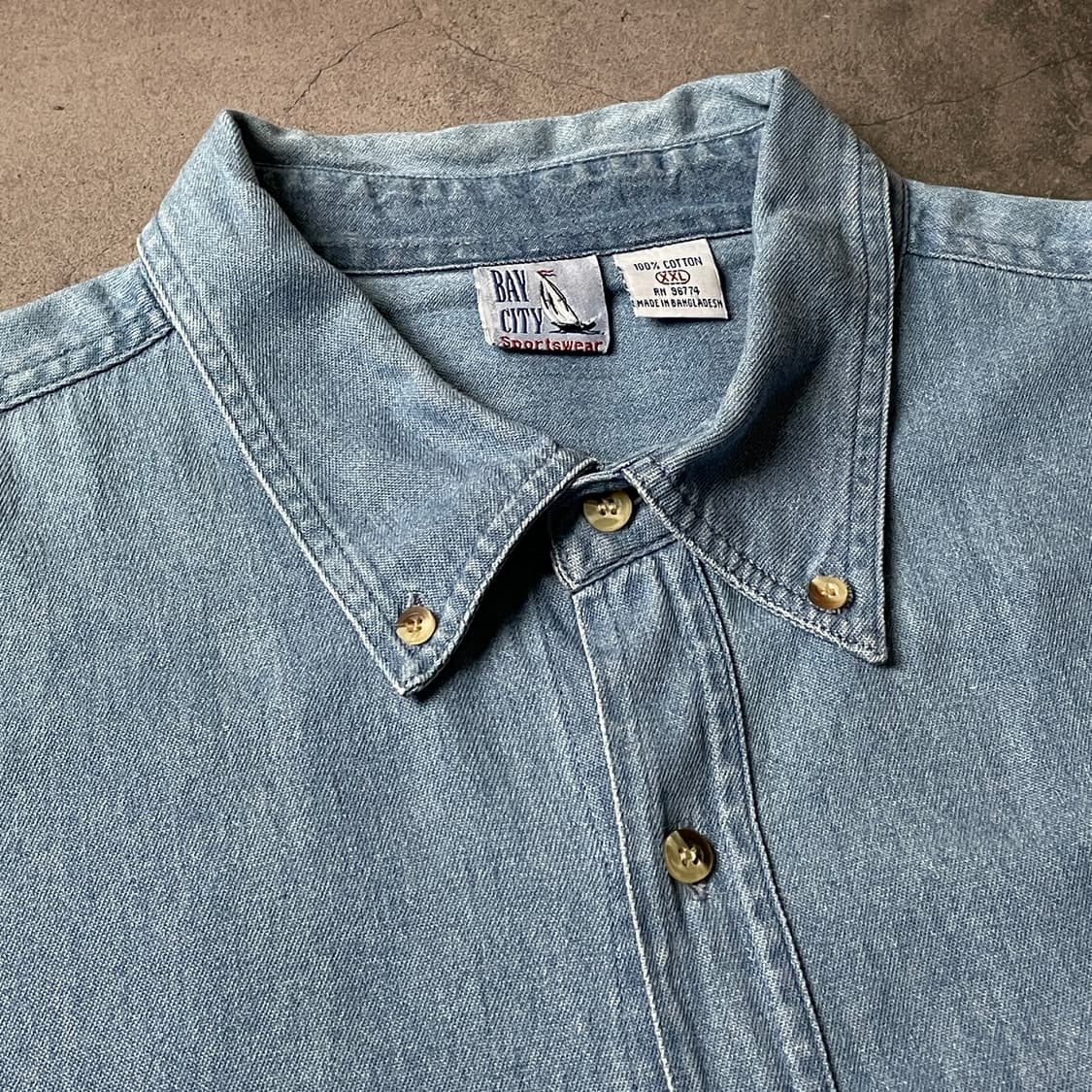 BAY CITY 빈티지 코튼 데님 셔츠 A00564 상품이미지2