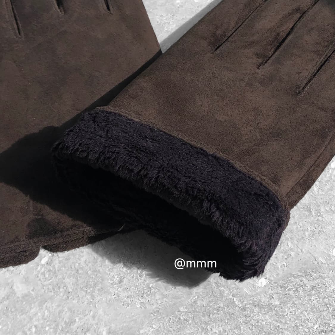 [Unisex] 스웨이드 가죽 장갑 브라운 상품이미지7