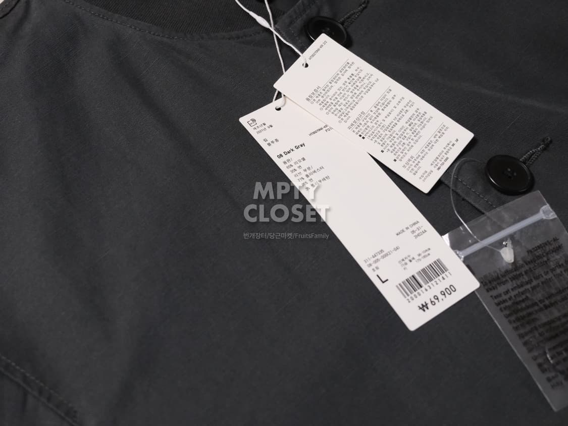 [L] 유니클로 U 립 블루종 다크 그레이 상품이미지8