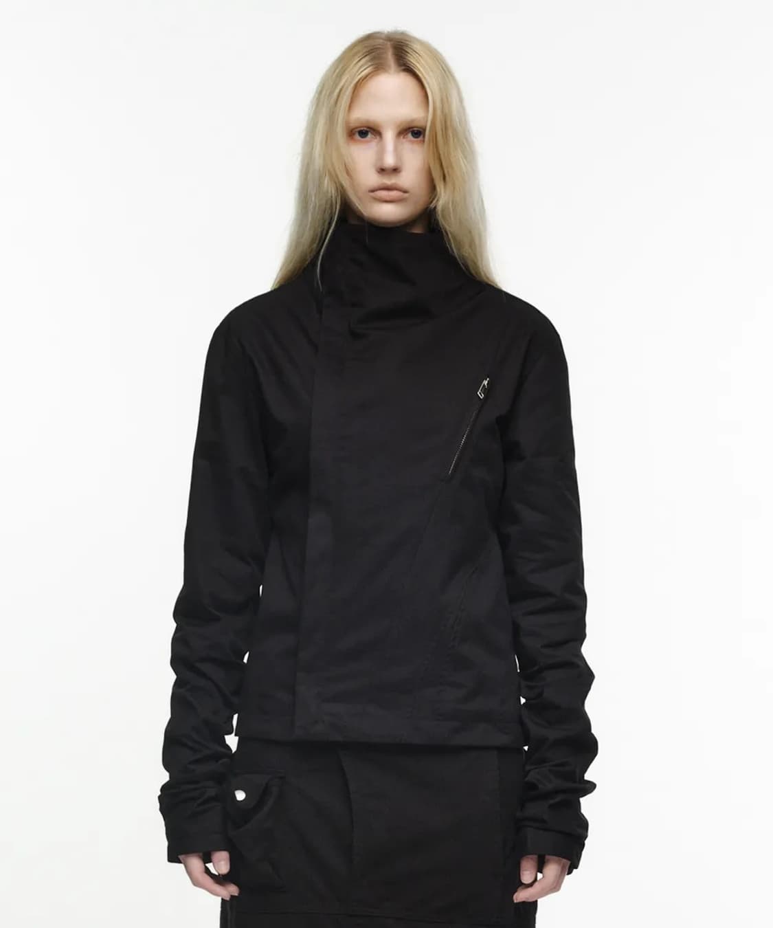 WAVY RIDER JK (UNISEX) BLACK 코튼 라이더 자켓 상품이미지1