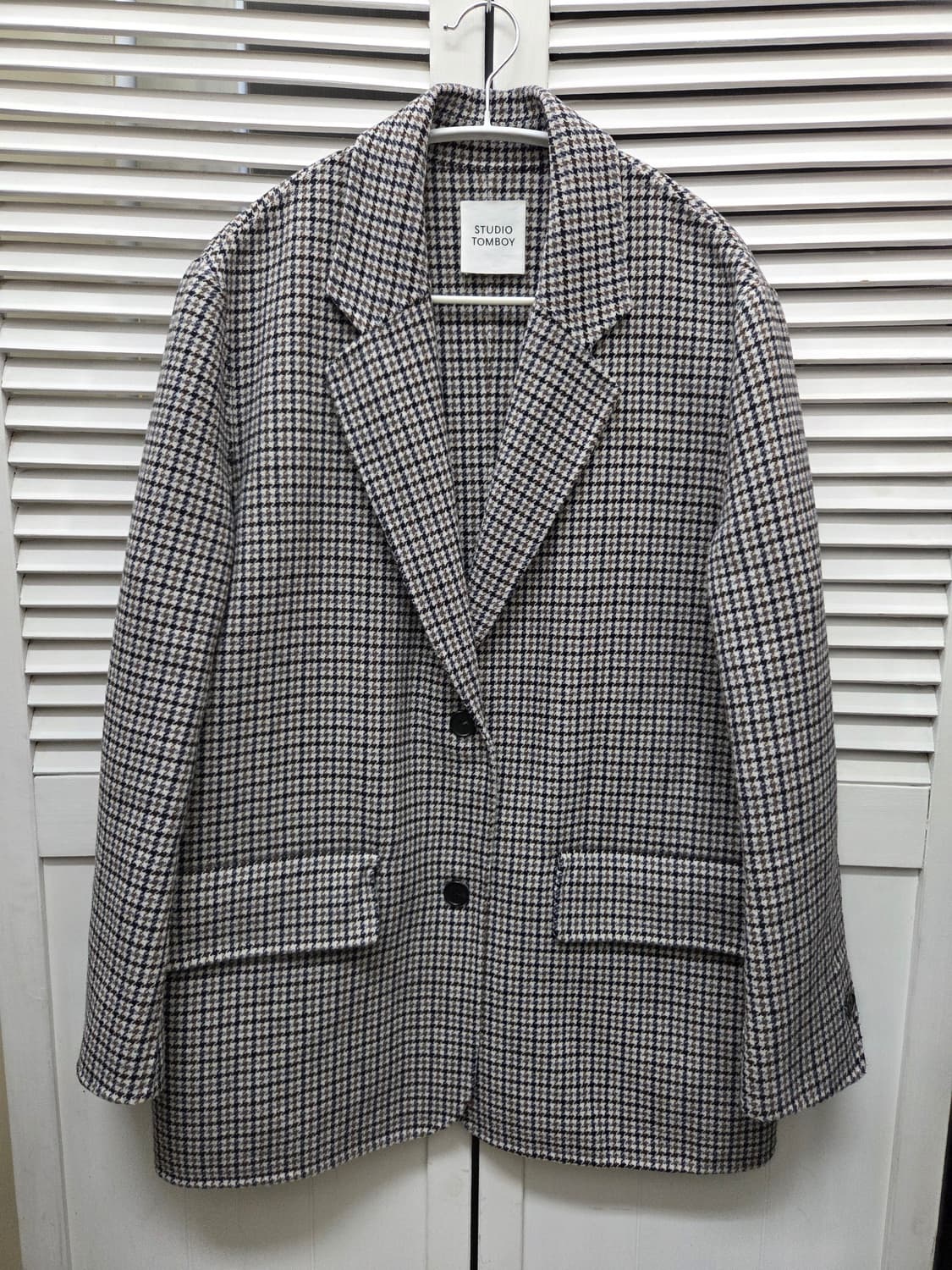 스튜디오톰보이 하운드투스체크 울 코트 상품이미지1