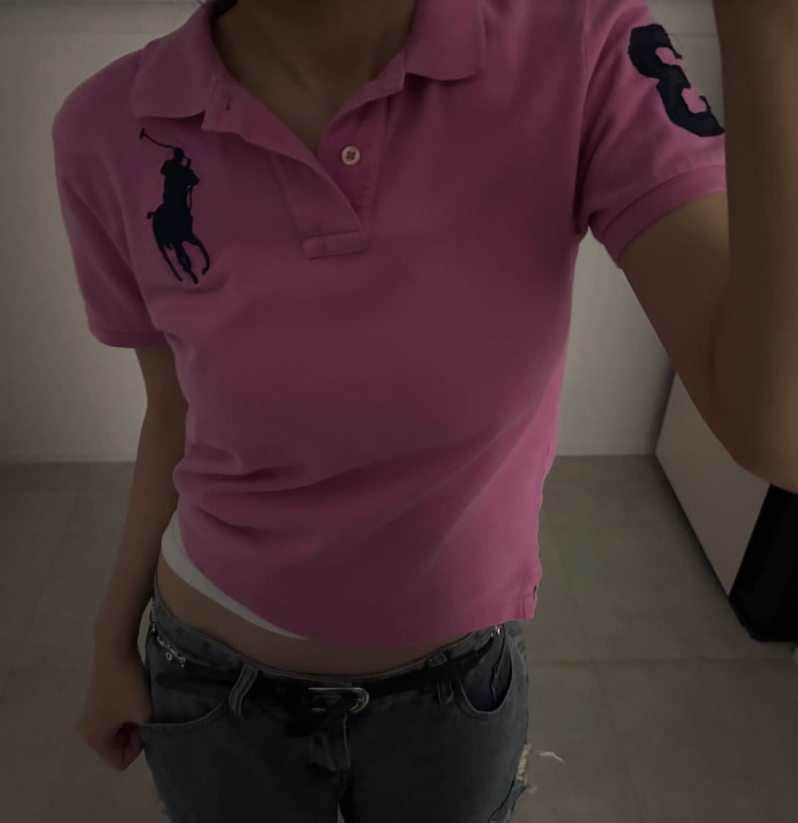 대장) 핑크 빅포니 반팔 카라티 상품이미지1