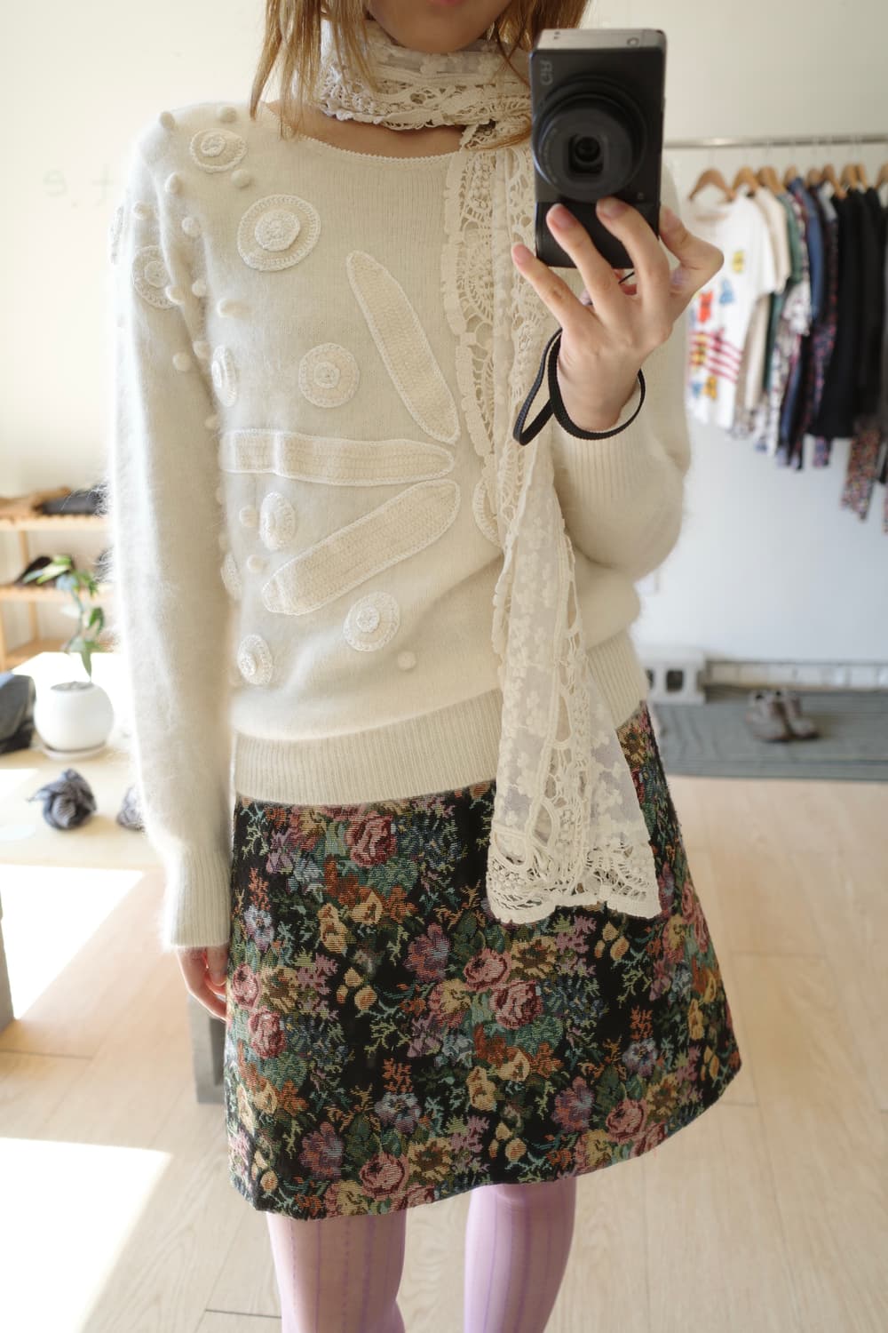 빈티지 뜨개장식 니트  상품이미지3