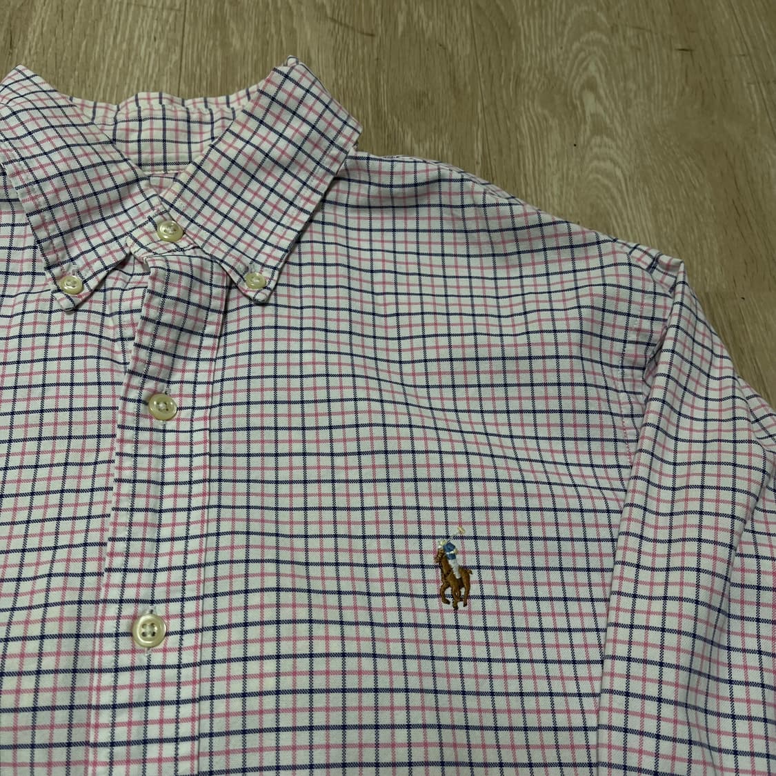 폴로 랄프로렌 옥스포드 체크 셔츠 S/90 상품이미지3