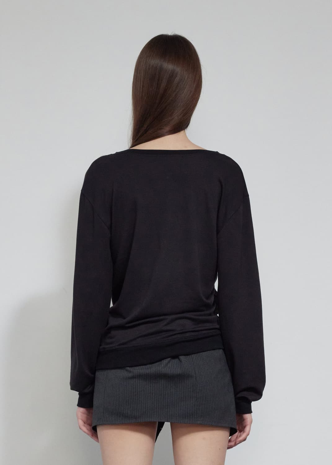 보헴서 BUTTON-UP SIDE TUCK T, BLACK 상품이미지2