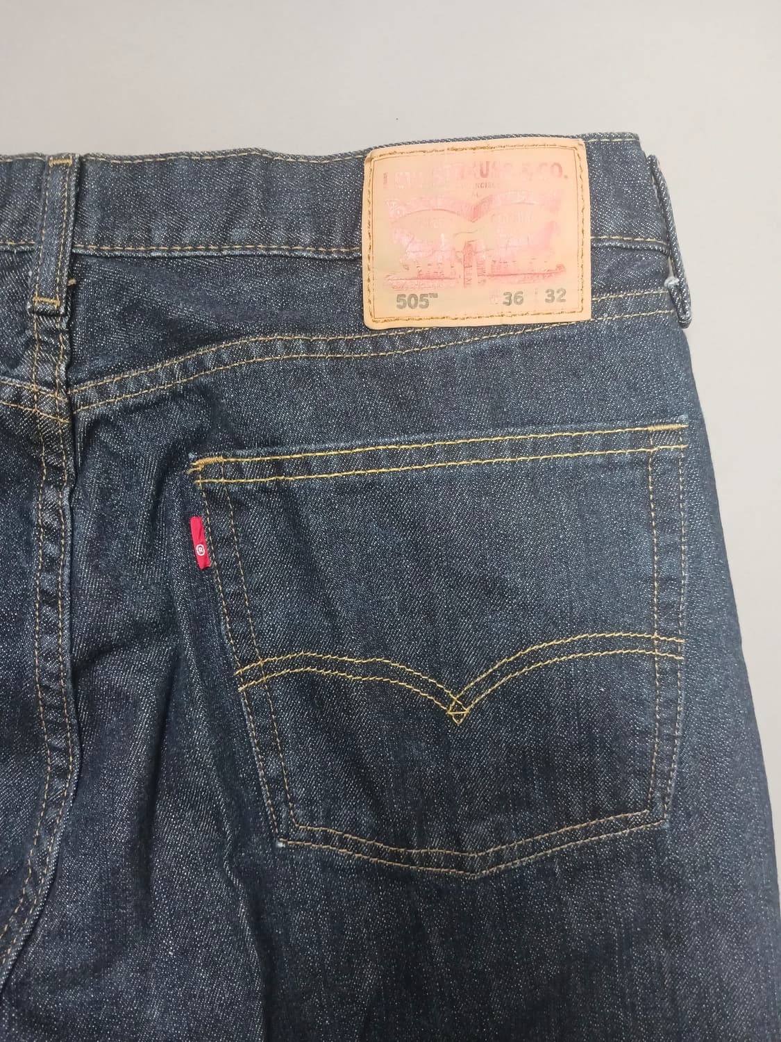 [36] 리바이스 505 R탭 진청생지 레귤러진 청바지 상품이미지9
