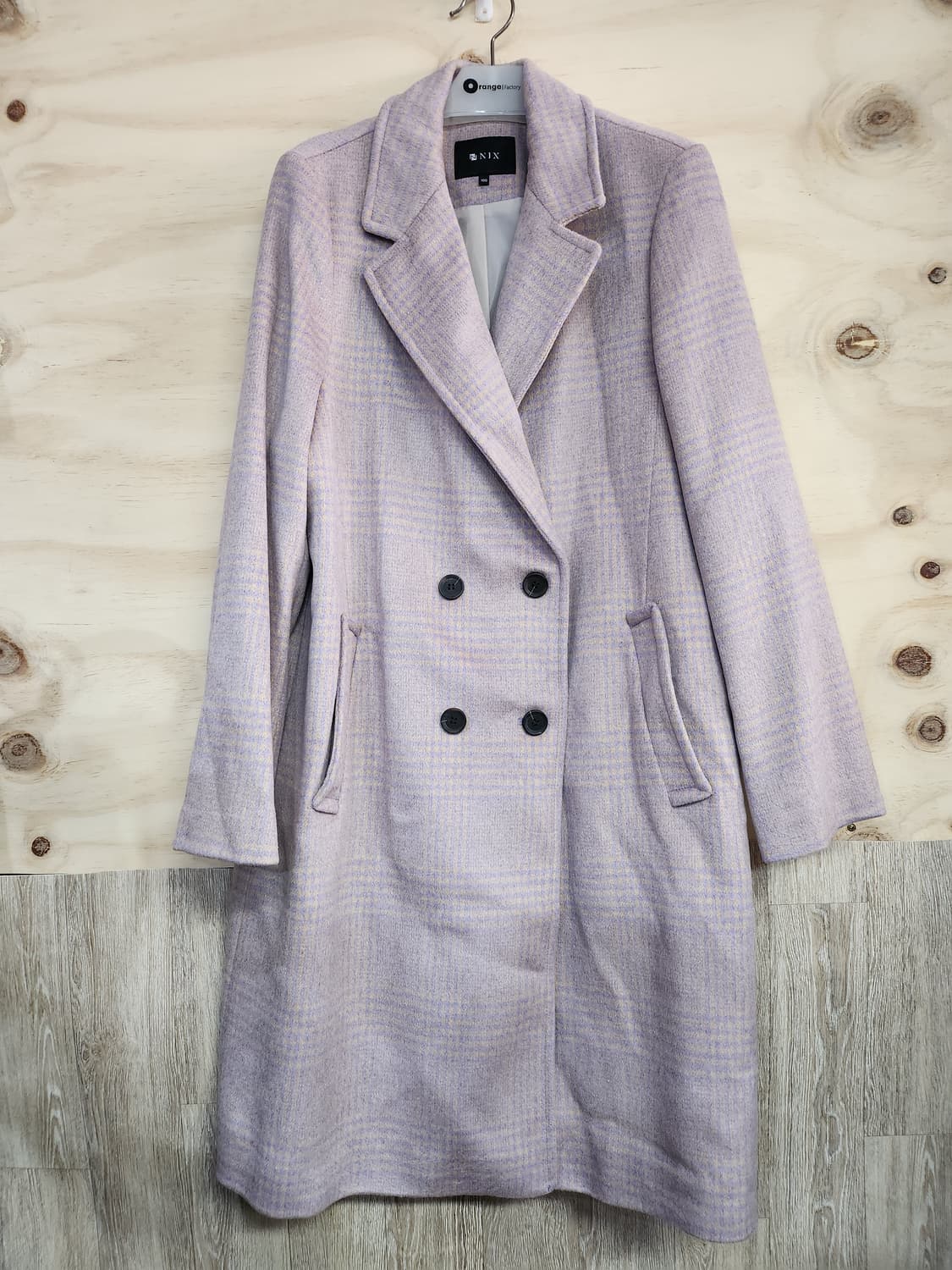 70) 닉스 NIX 체크 더블 롱코트 상품이미지1