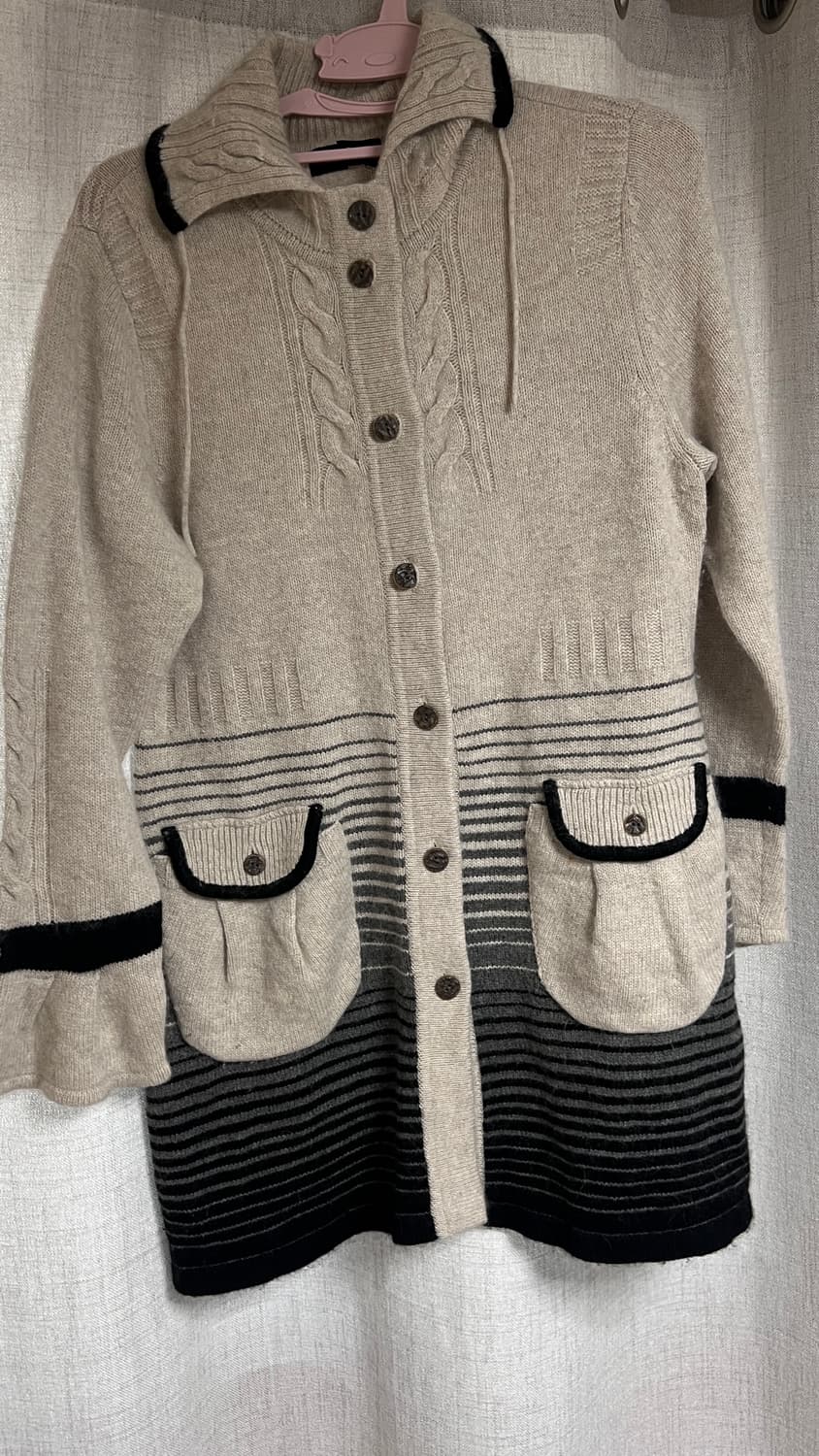 모리걸 니트롱가디건 원피스 상품이미지1