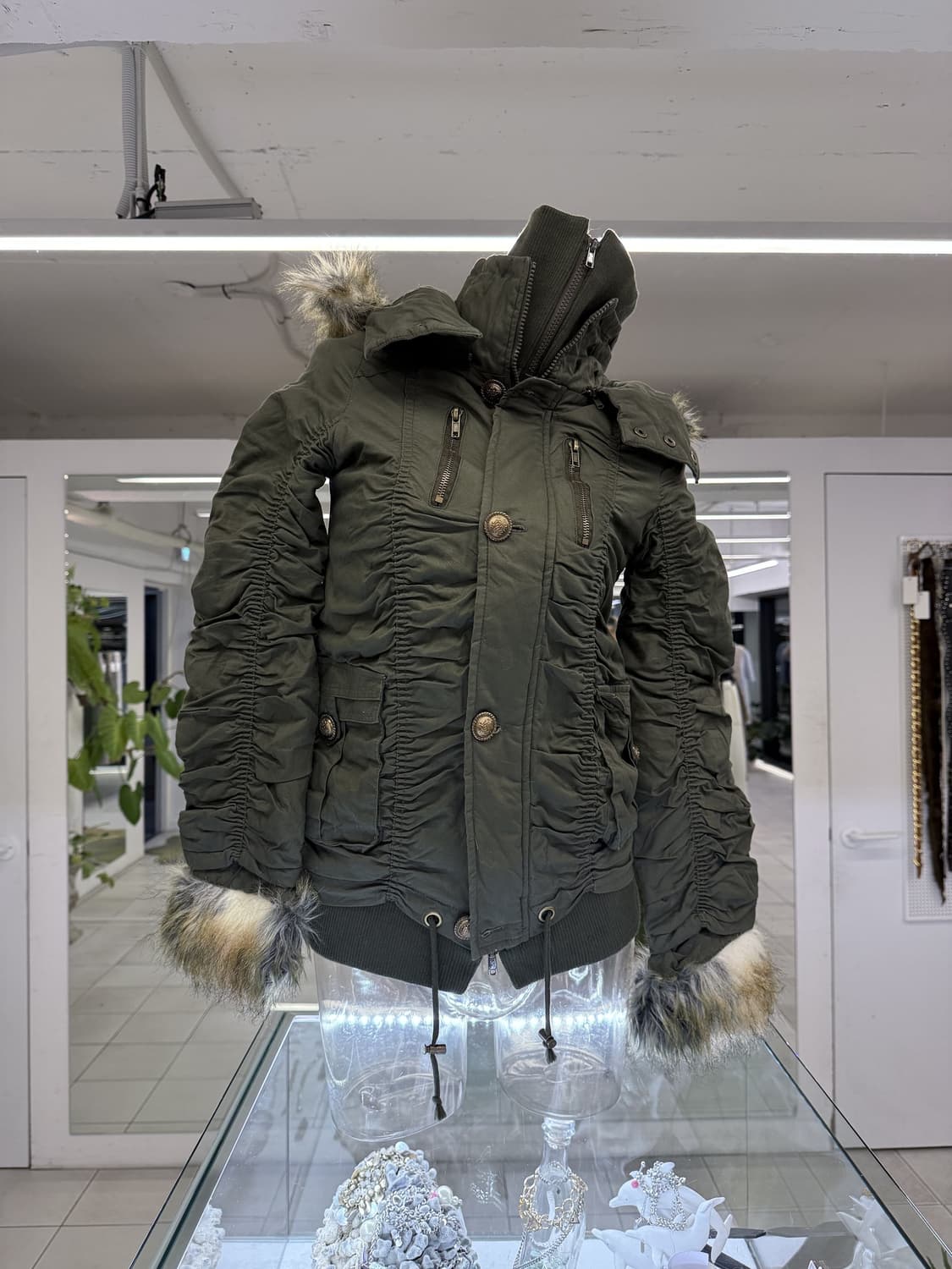 shirring cargo padded jacket 상품이미지3