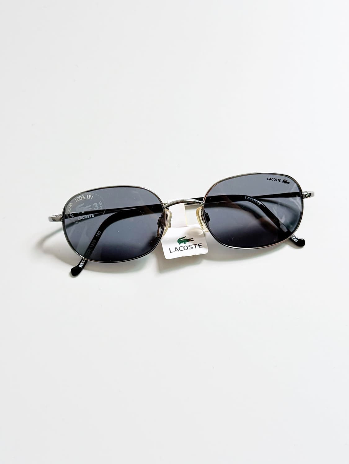 90s LACOSTE 건메탈 슬림스퀘어 빈티지 선글라스 상품이미지1