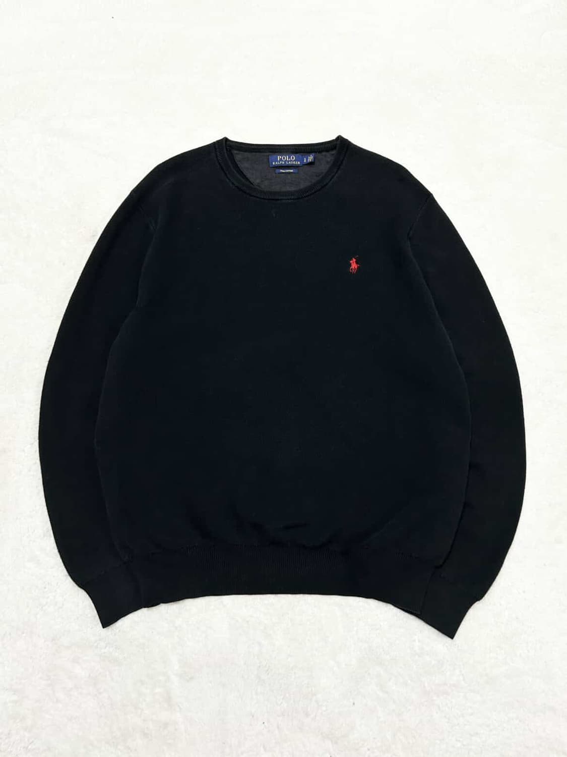 폴로 피마코튼 블랙 와플니트 상품이미지5