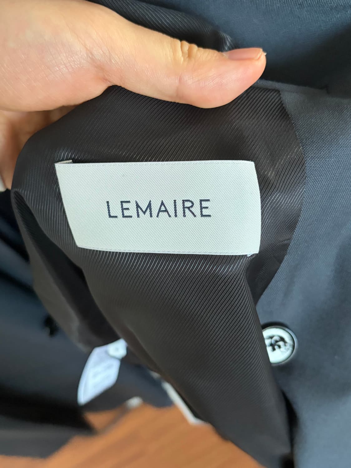 르메르 벨티드 더블 브레스티드 자켓 앤트러사이트 S size  상품이미지7