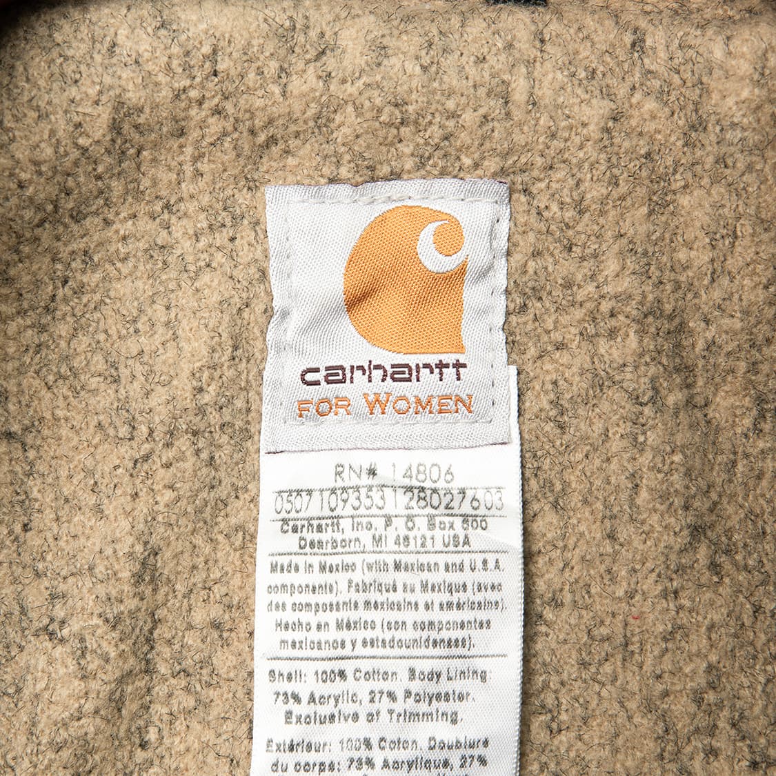 [100] 00s 칼하트 WV001 쉐르파 라이닝 모크넥 베스트  상품이미지6