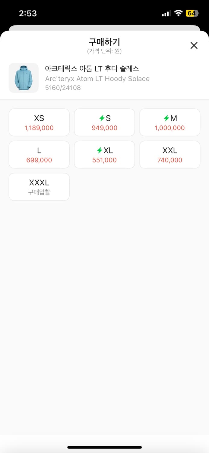 (M) 아크테릭스 아톰 lt 후디 솔레스 판매합니다!  상품이미지9