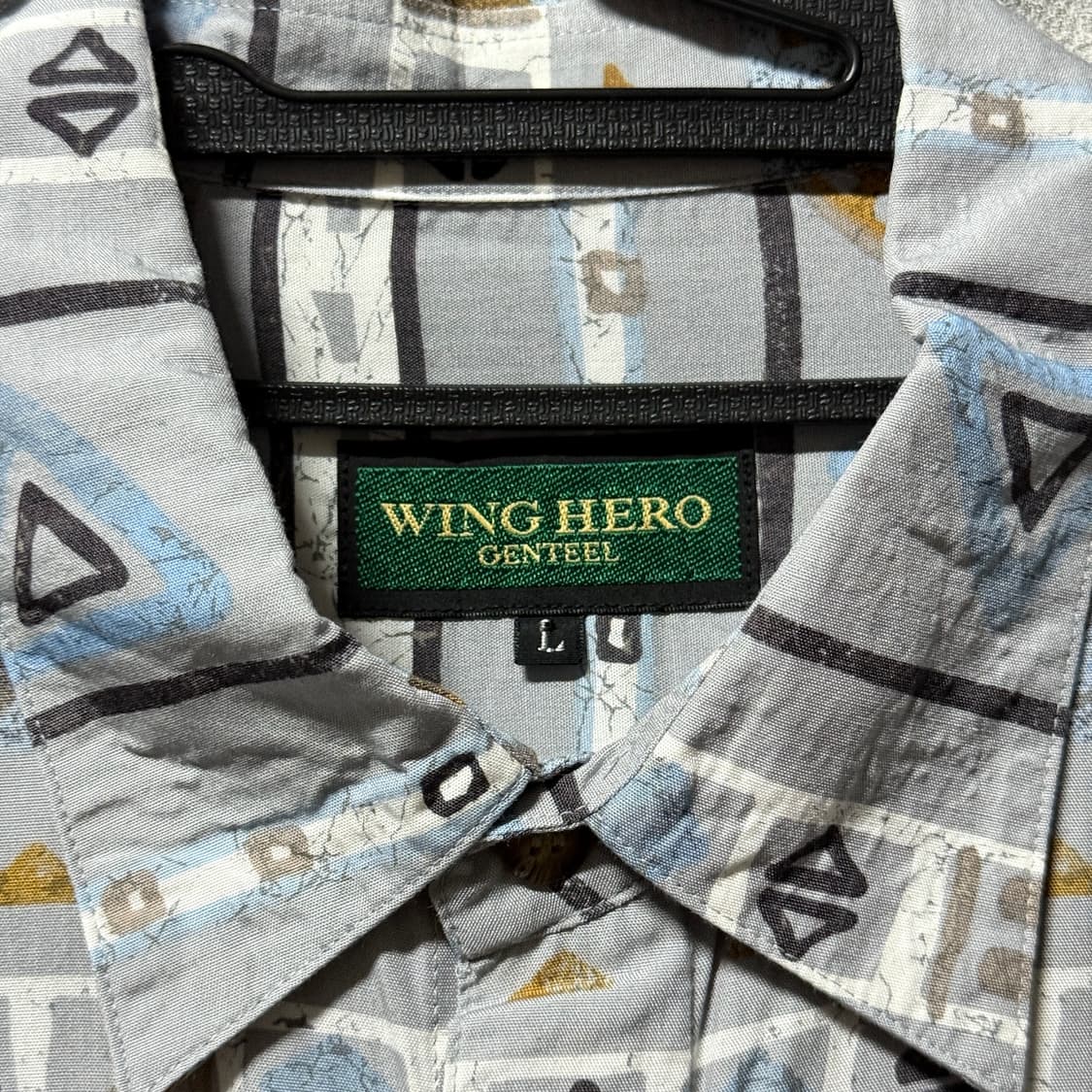 VTG 빈티지 그리스 에스닉 패턴 원 포켓 긴팔 셔츠 상품이미지5