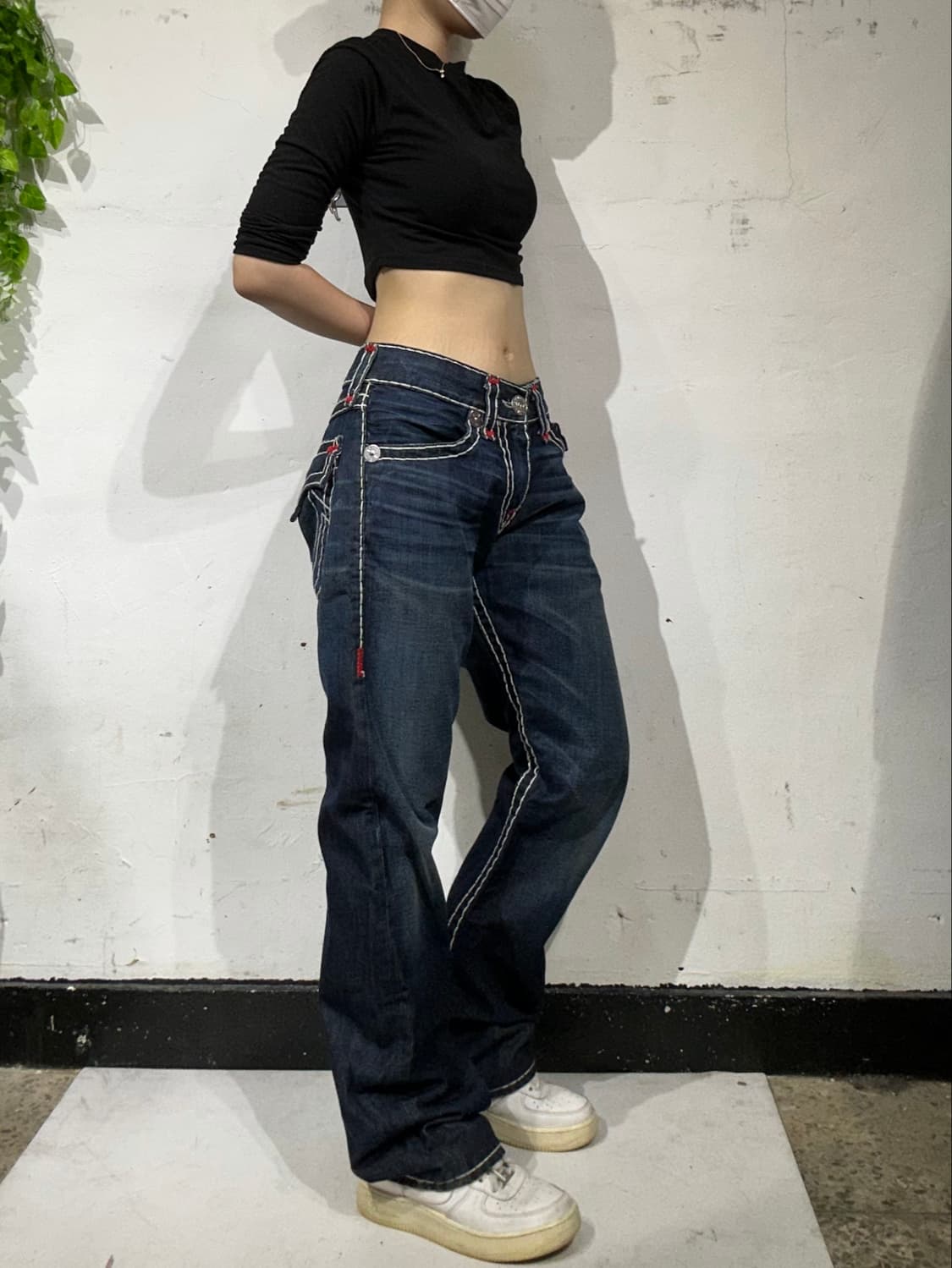 트루 릴리전 진청 슈퍼 티 부츠컷 와이드 데님 팬츠 청바지 상품이미지2