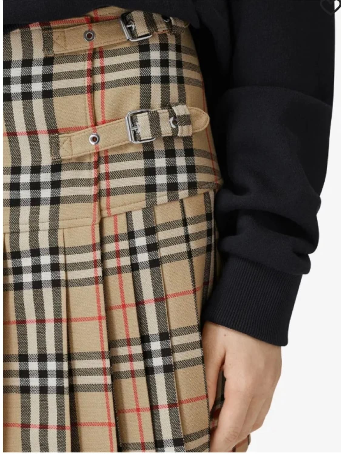 버버리 플리츠 체크 울 미니 킬트 uk6 상품이미지3