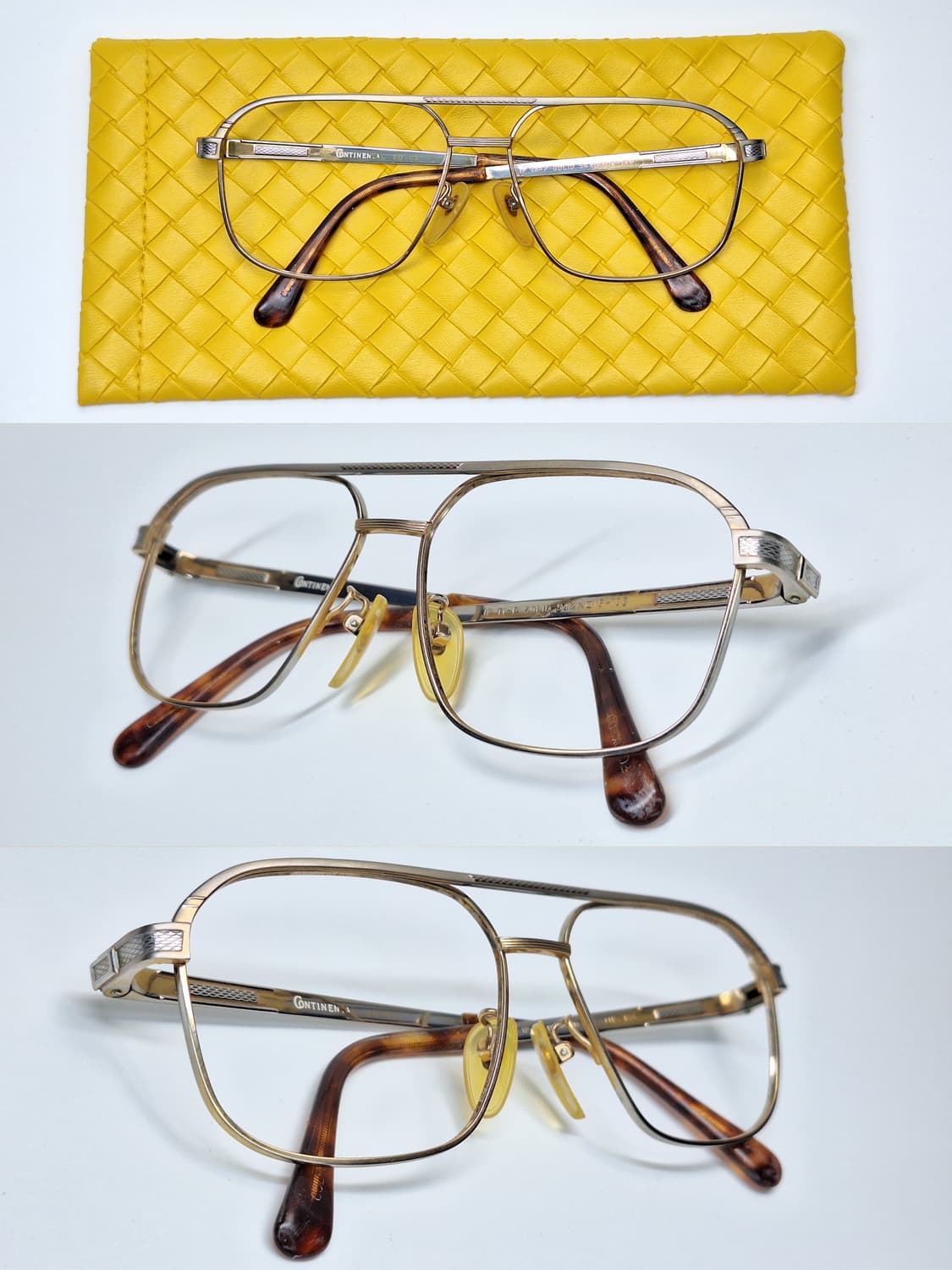 CONTINENTAL XO-02 이온금도금 티타늄 투브릿지 안경테 빈티지 상품이미지3