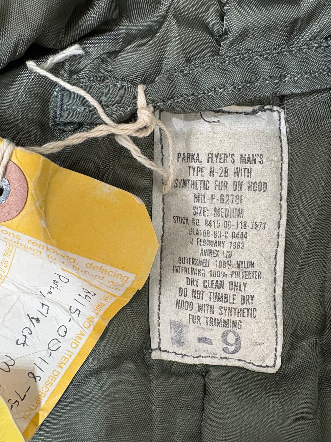 80's USAF N-2B Flight Jacket.  상품이미지7