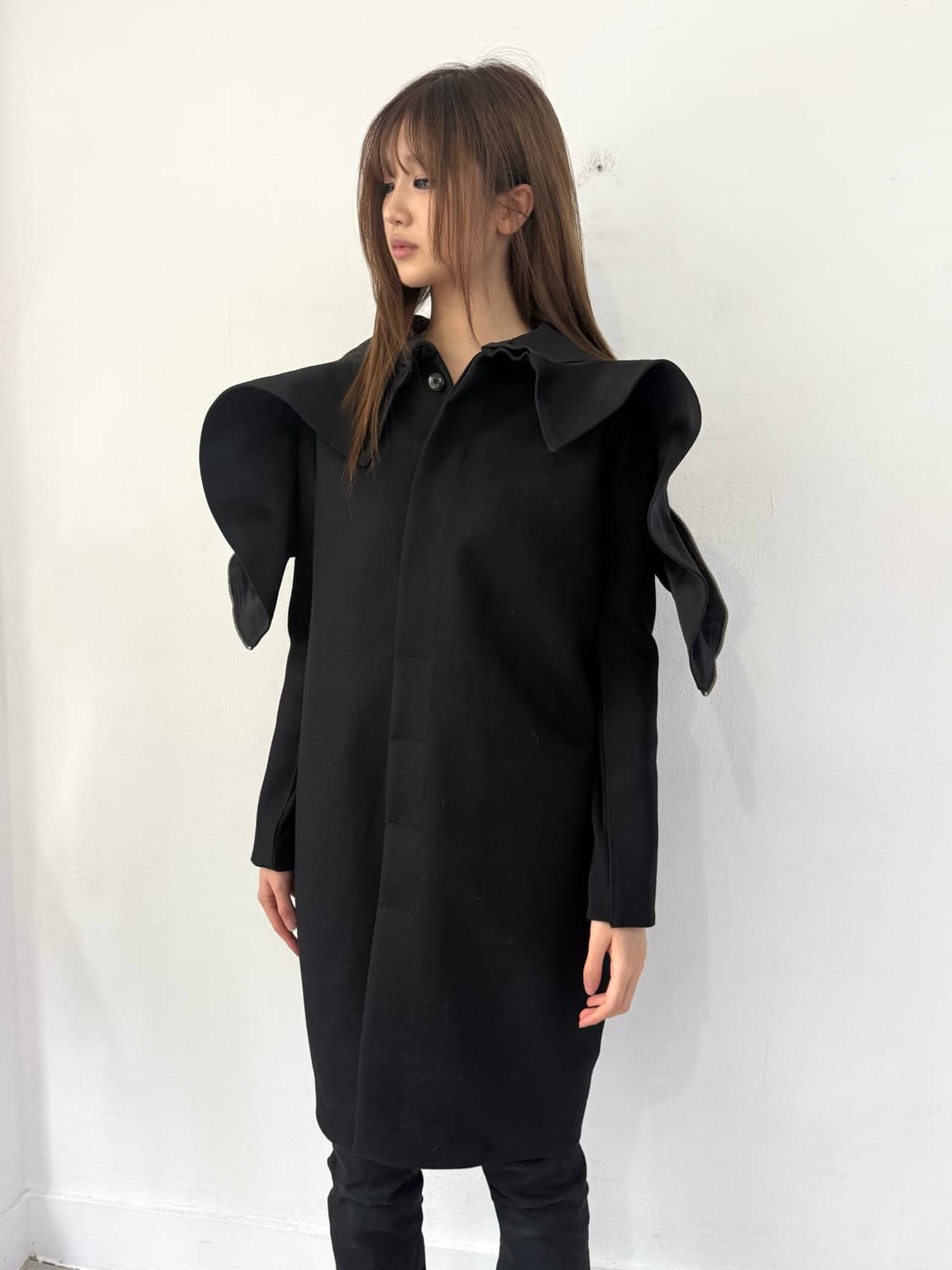 릭오웬스 13FW 런웨이 위자드 후드 코트 상품이미지1