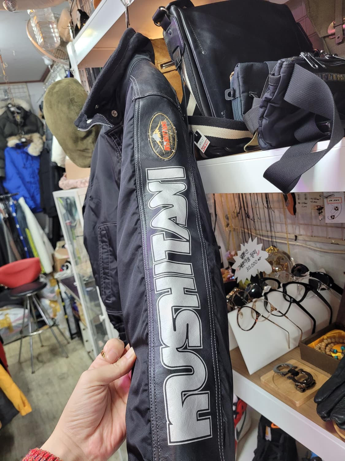 쿠시타니 팀 레이싱 점퍼 자켓 블랙 (M) 상품이미지8