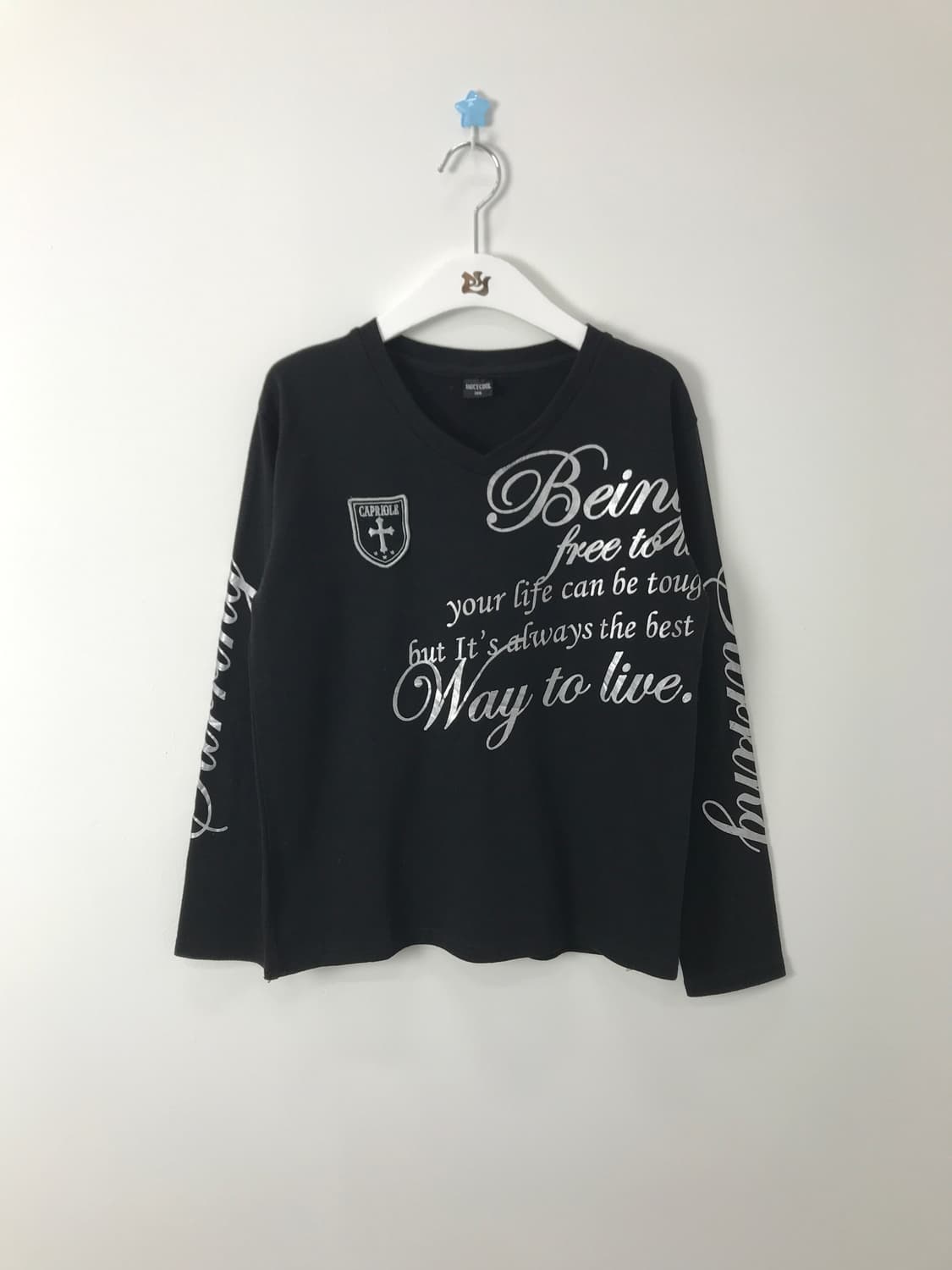 Jpn Y2k Silver Lettering Long Sleeve 상품이미지4