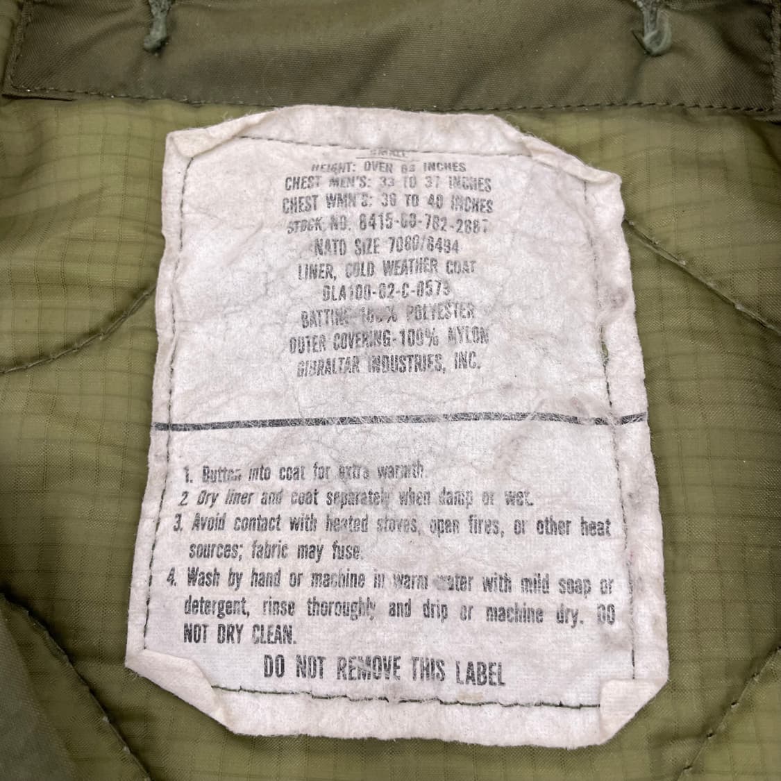 M65 필드자켓 라이너 상품이미지2