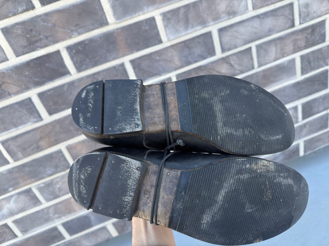 Layer-0 black Cordovan derby shoes 44 상품이미지3